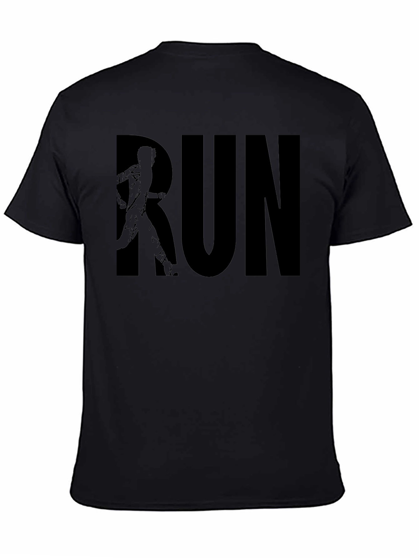Run Graphic Tee - Black Casual Shirt
