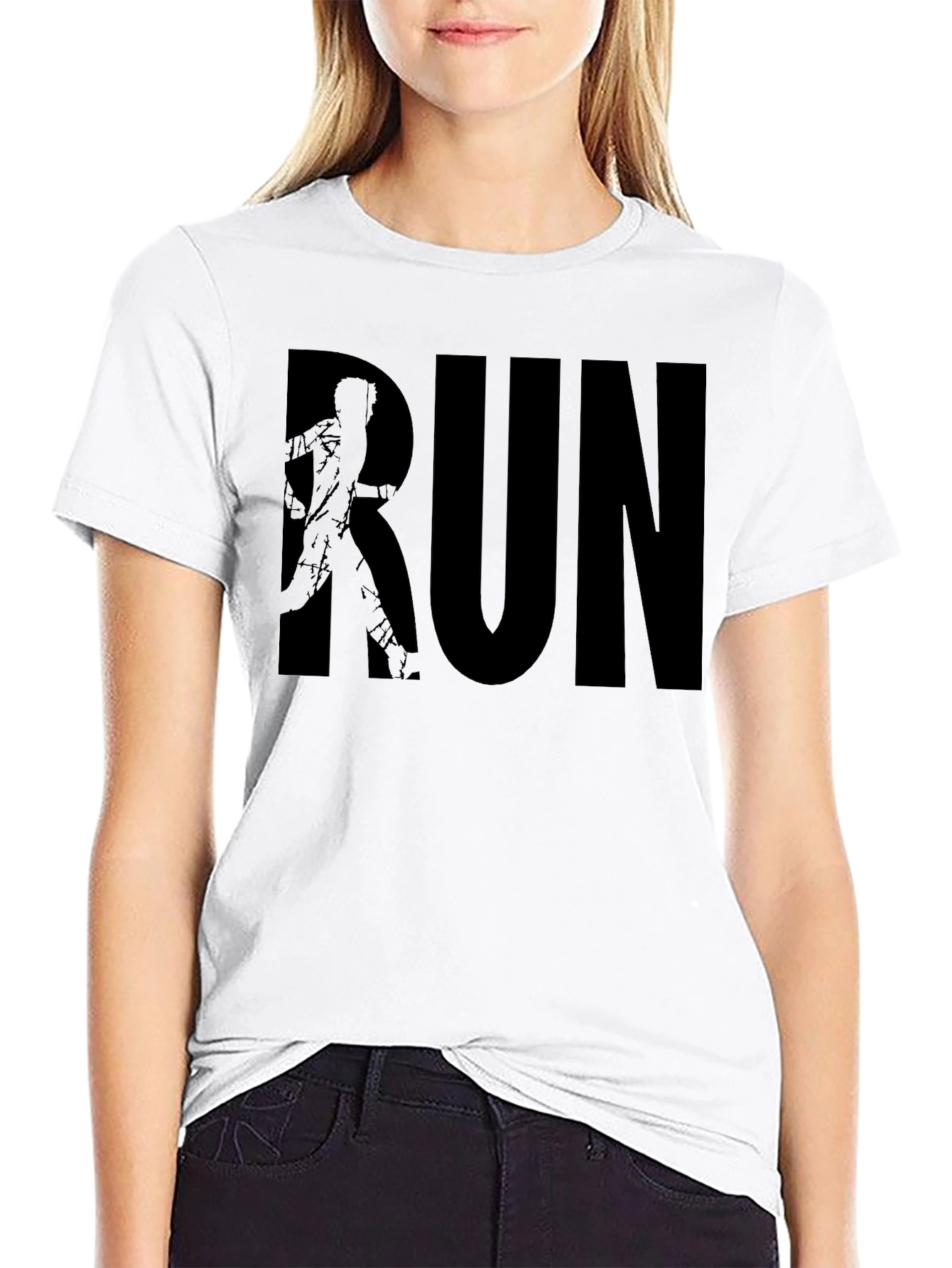 Run Graphic Tee - Black Casual Shirt