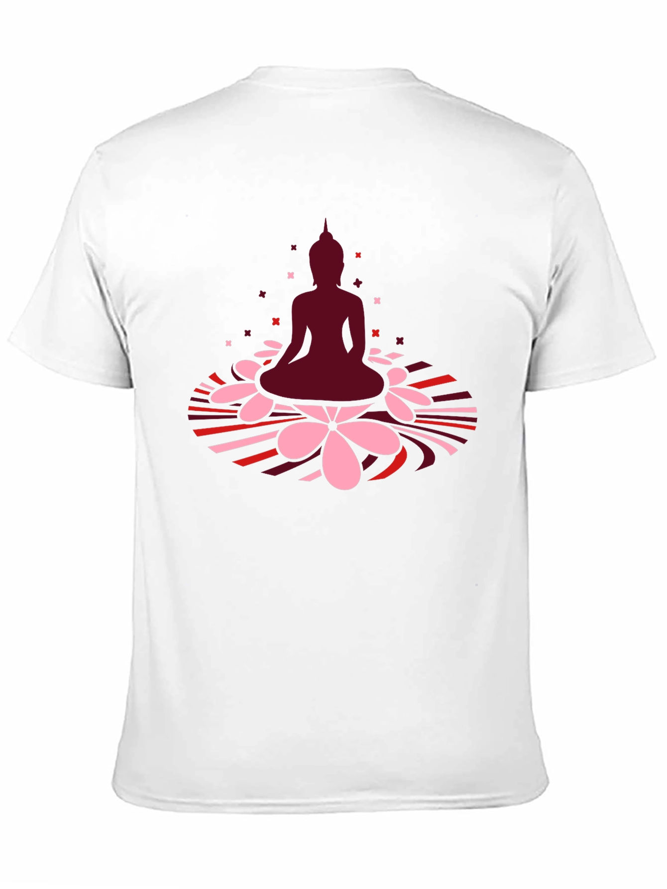 Buddha Lotus Graphic Tee - Black Cotton T-Shirt
