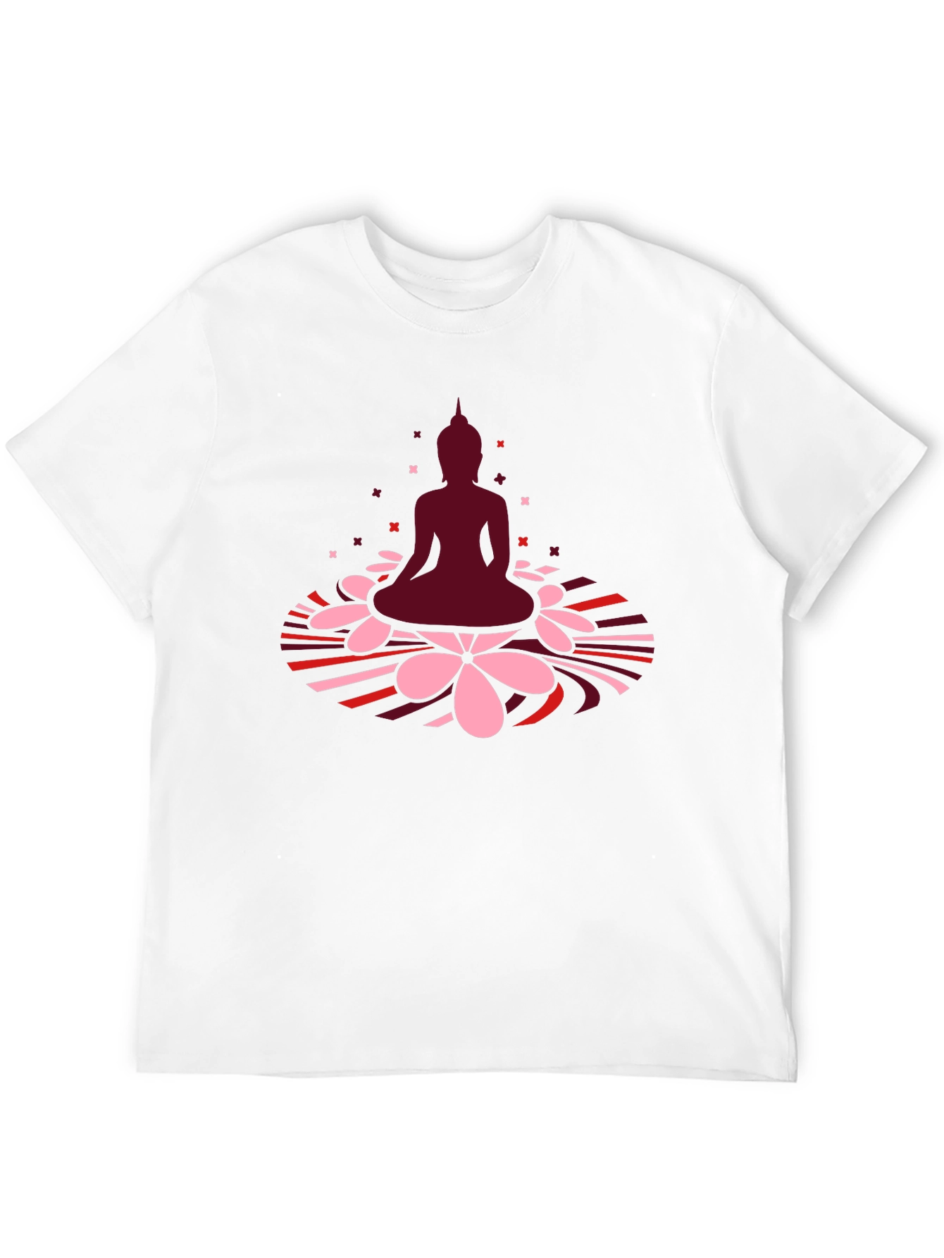 Buddha Lotus Graphic Tee - Black Cotton T-Shirt
