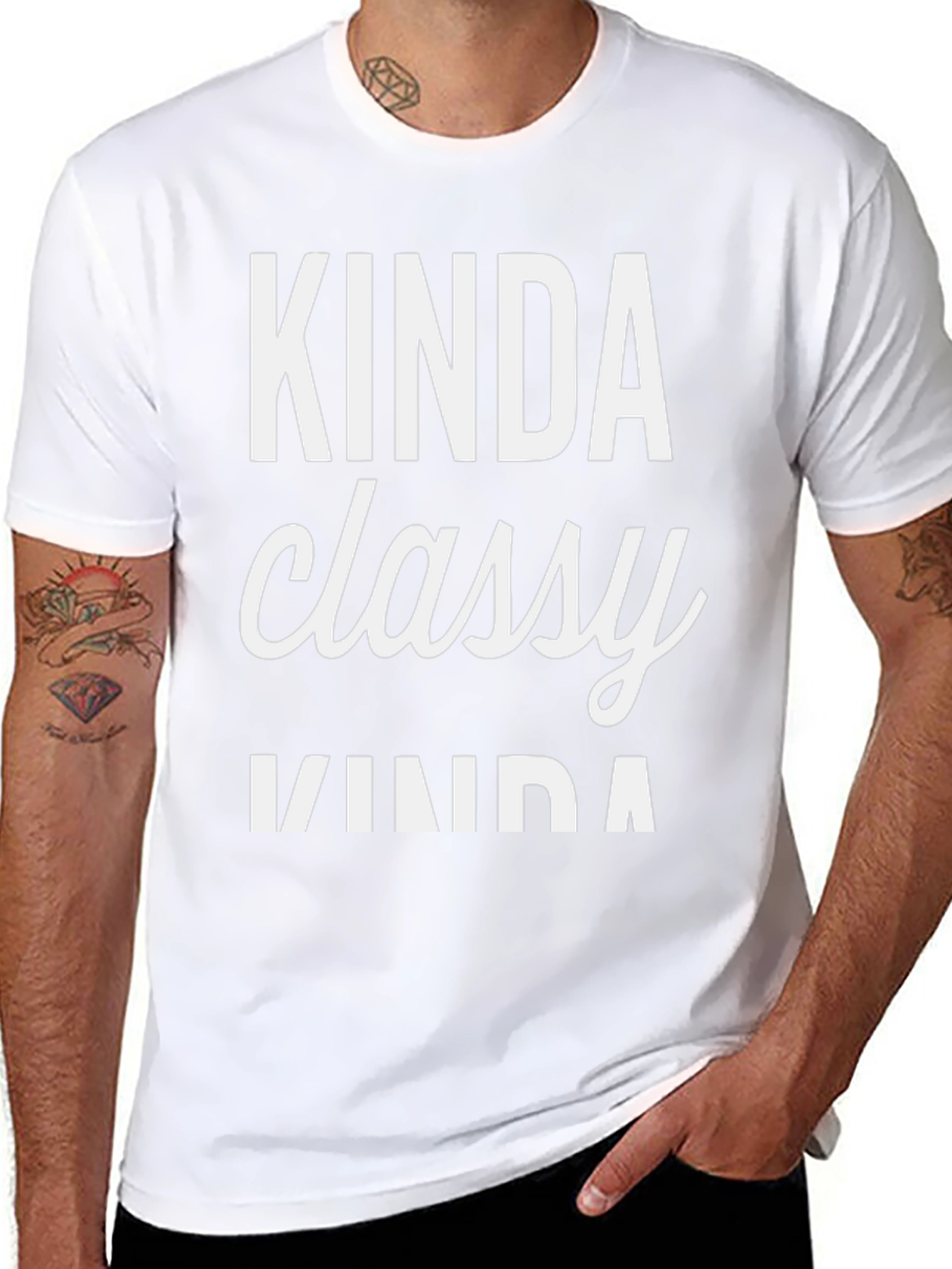Kinda Classy Kinda Hood Black Graphic T-Shirt