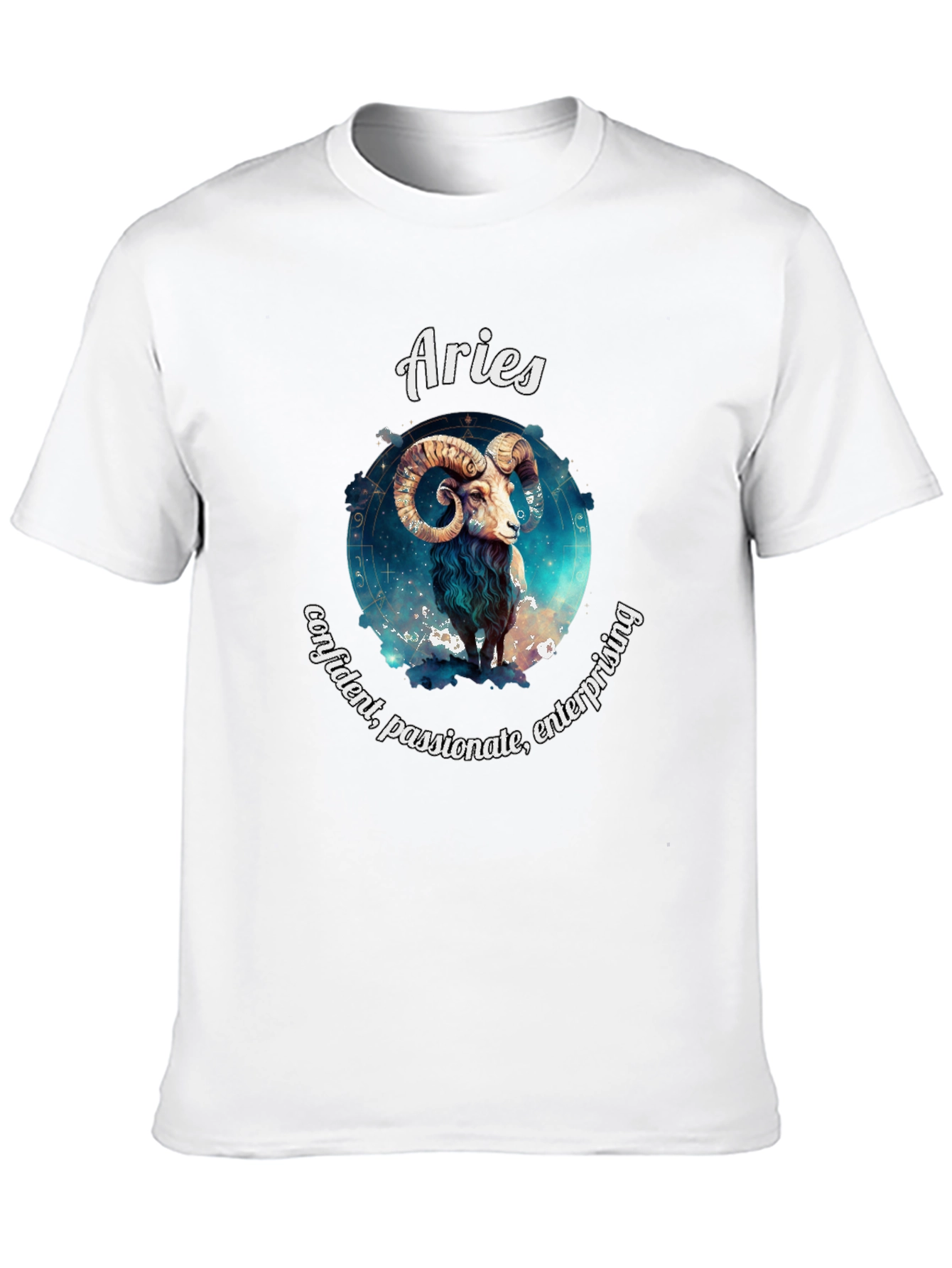 Aries Zodiac T-Shirt - Confident Passionate Enterprising