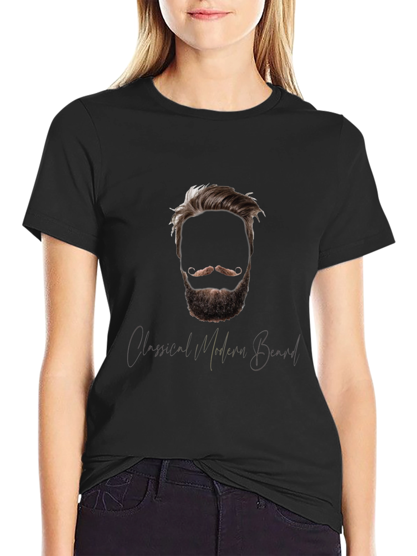 Modern Beard Graphic Tee - Classic Style