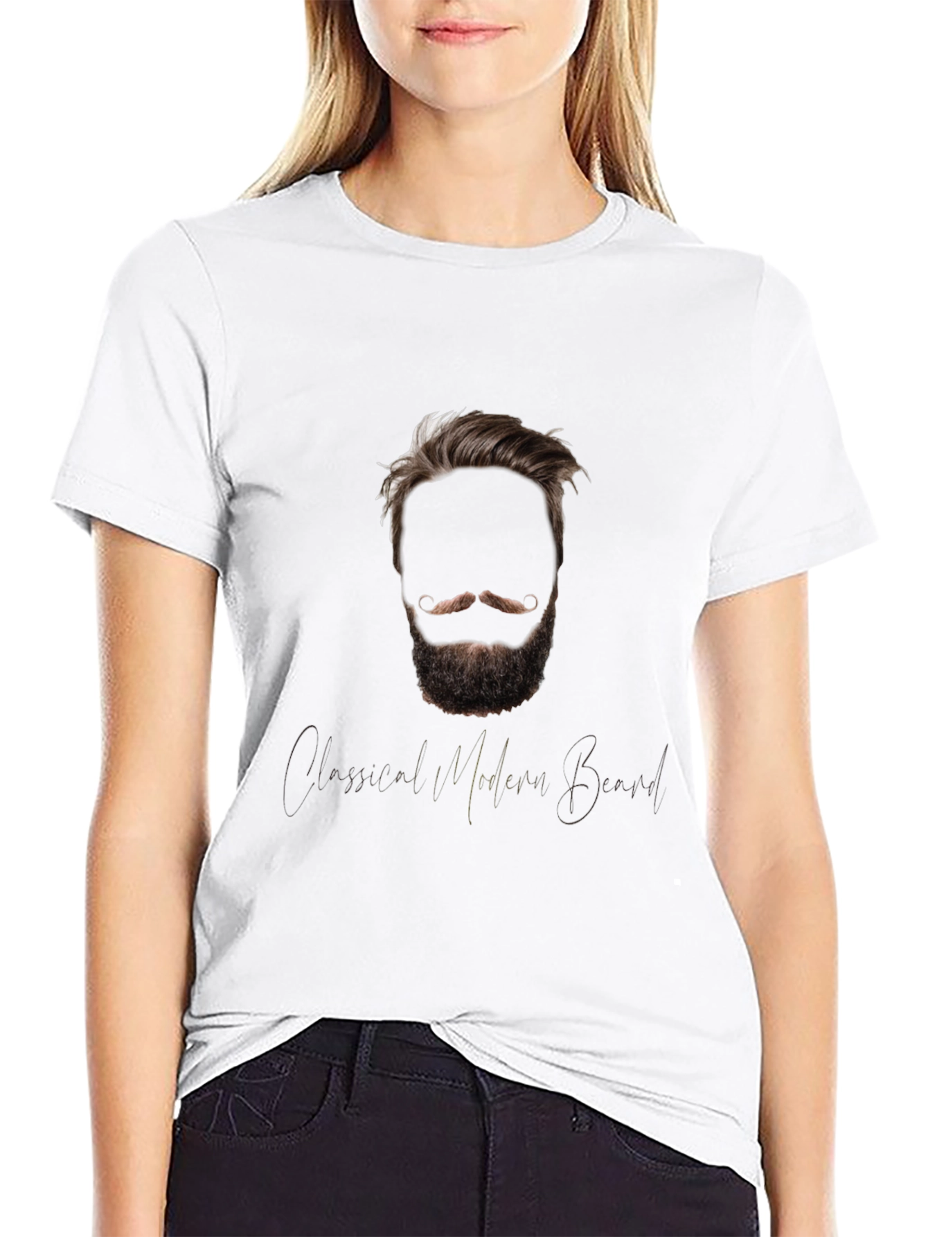 Modern Beard Graphic Tee - Classic Style