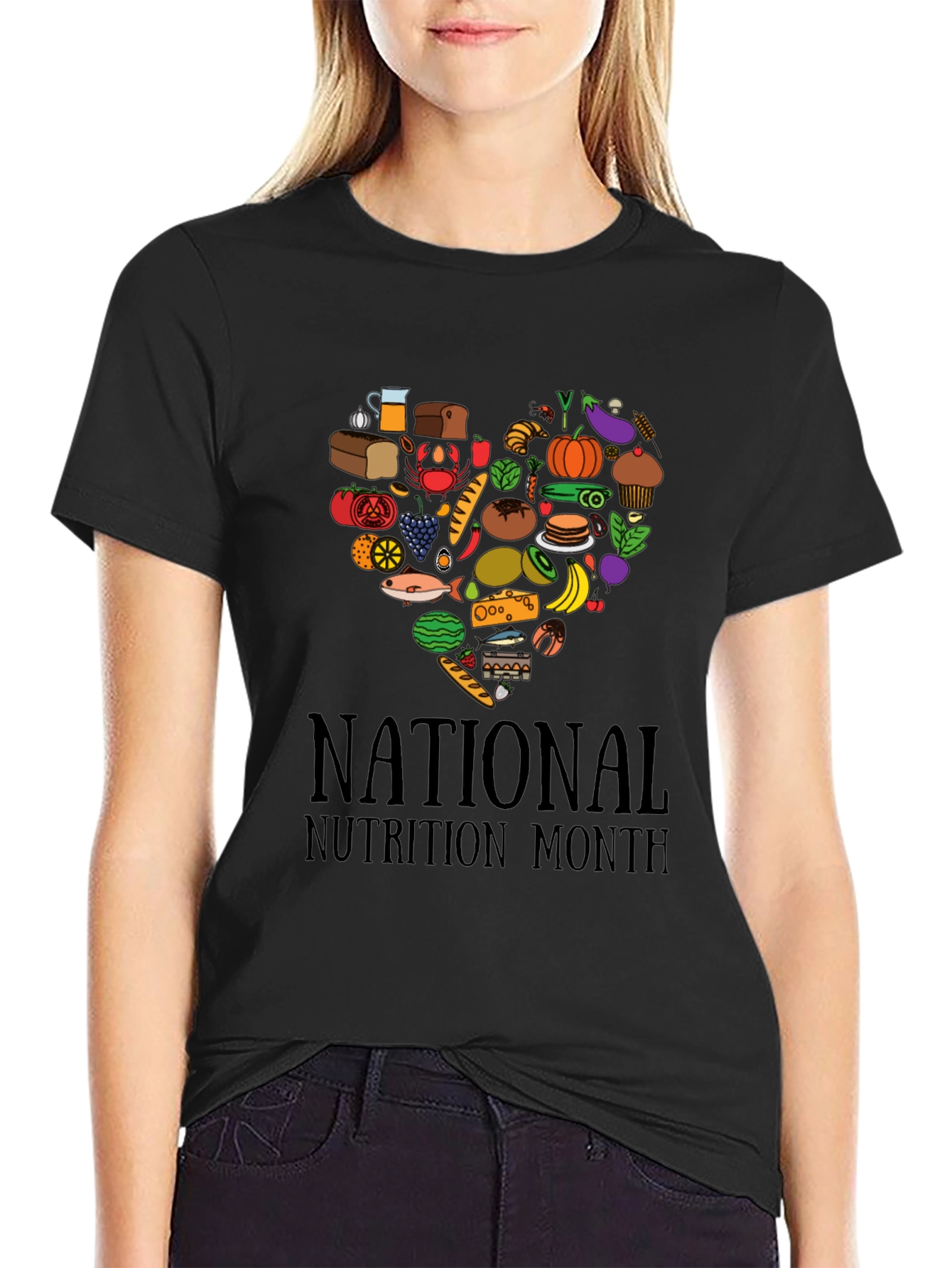 National Nutrition Month Heart T-Shirt
