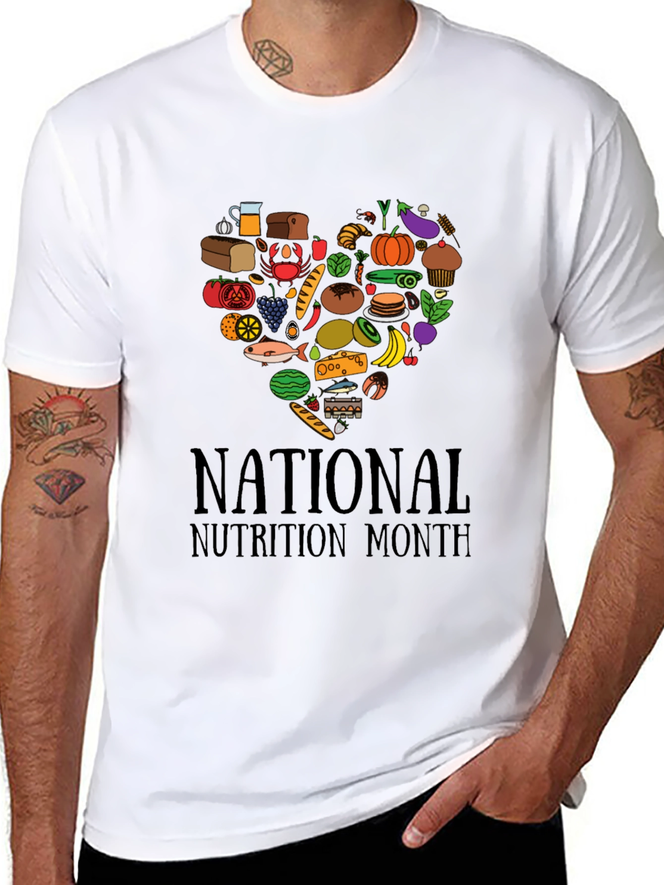 National Nutrition Month Heart T-Shirt