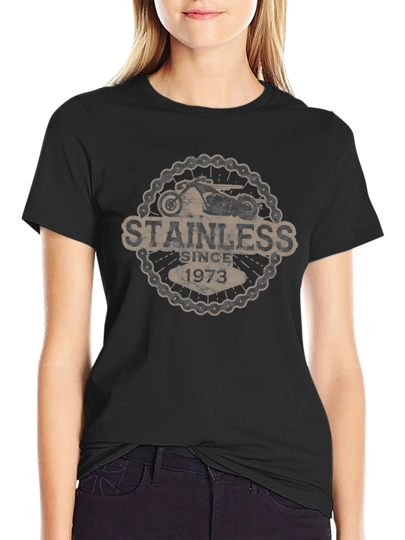 Stainless Since 1973 Motorcycle T-Shirt