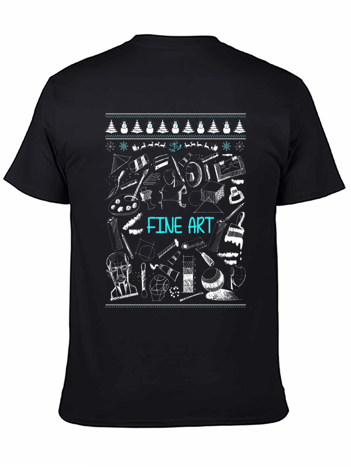 Fine Art Christmas Sweater Pattern T-Shirt