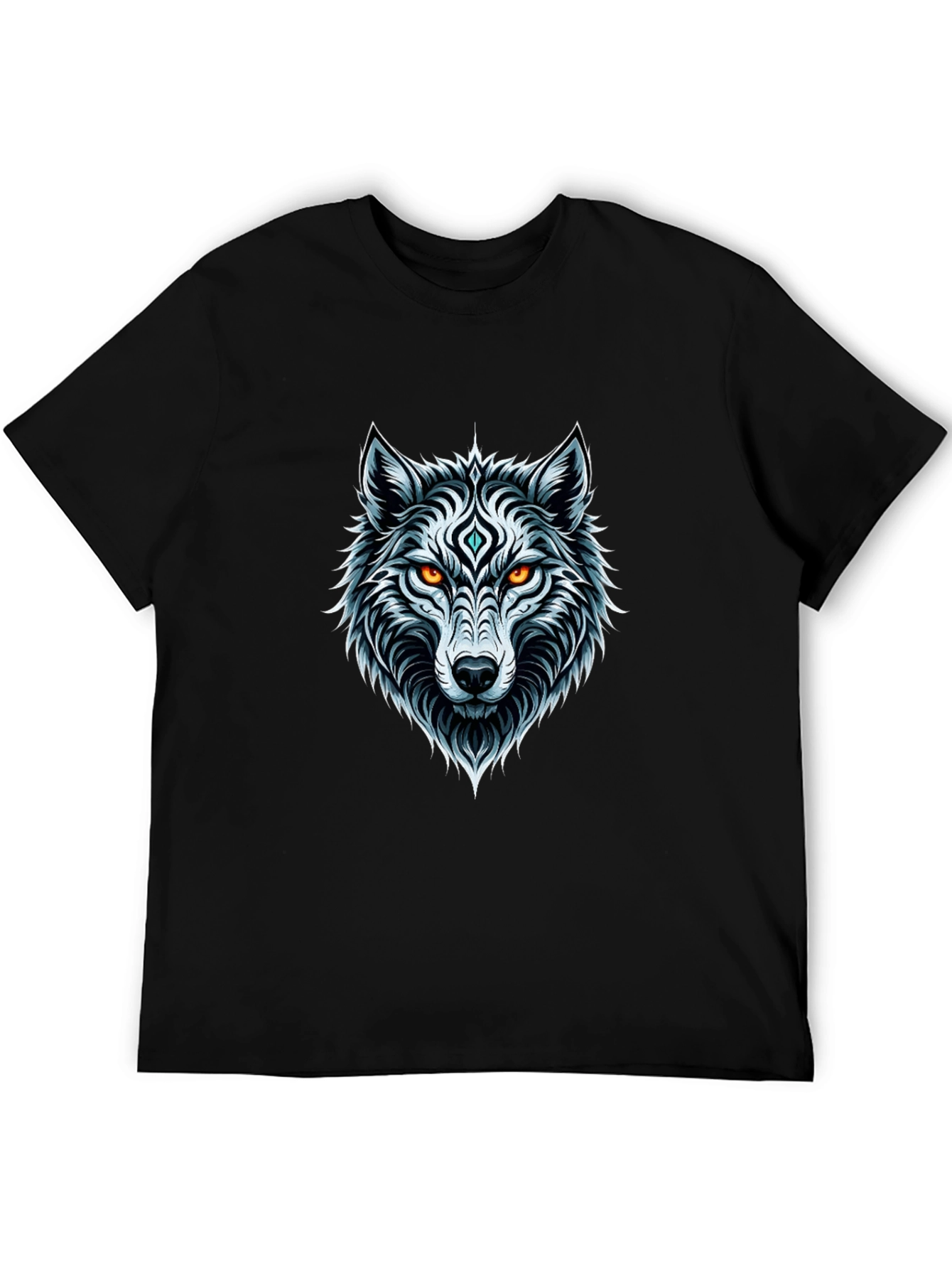 Wolf Graphic Tee - Black Mens T-Shirt
