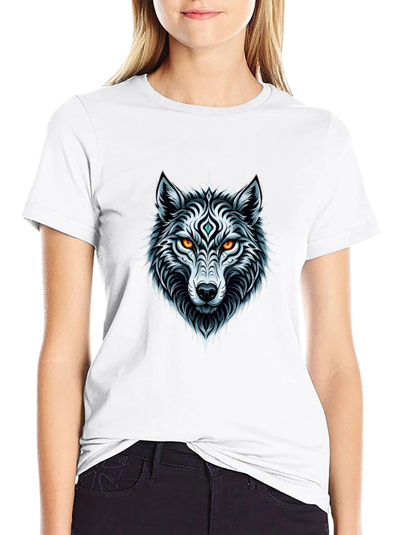 Wolf Graphic Tee - Black Mens T-Shirt