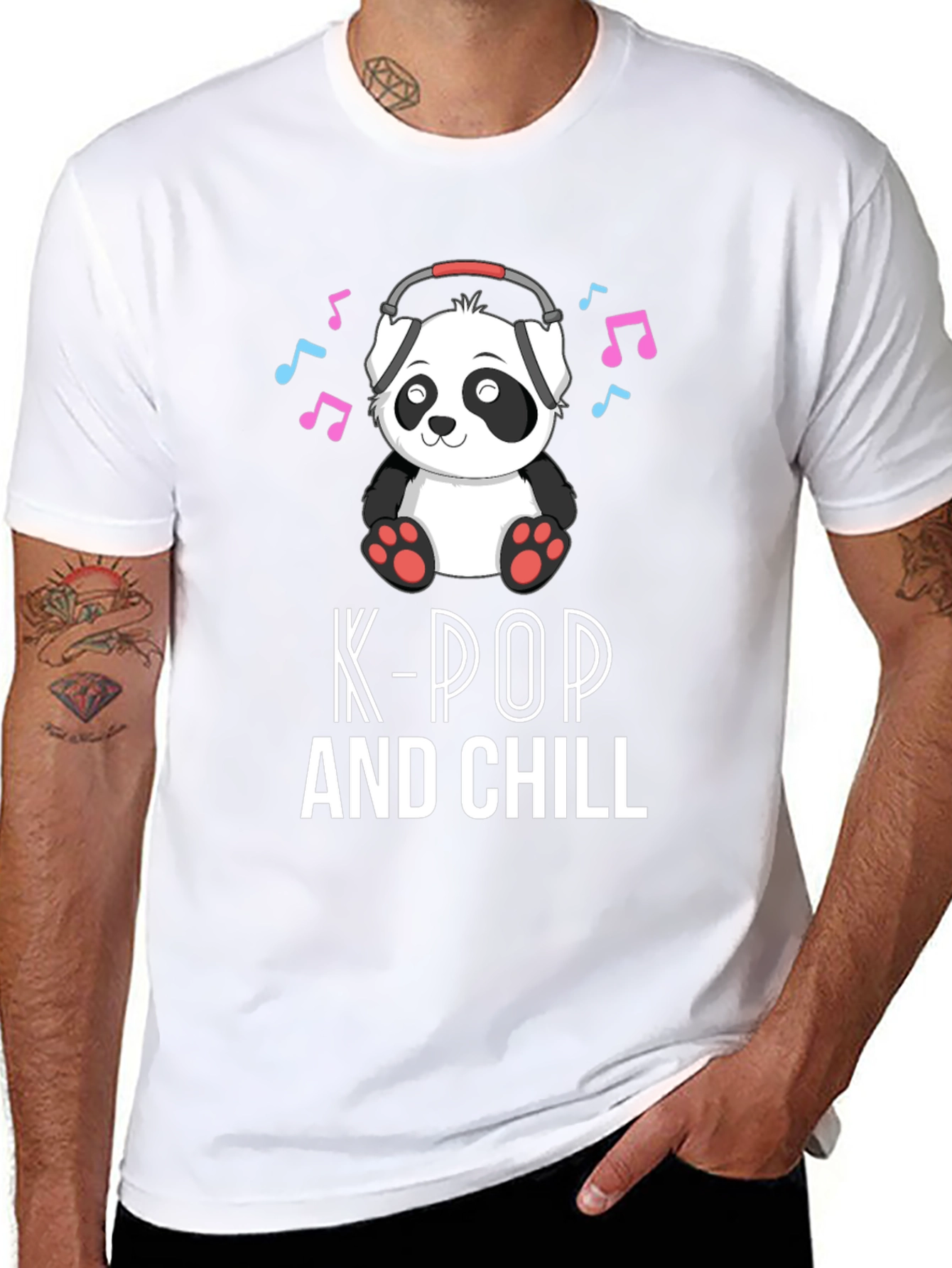 K-Pop and Chill Panda T-Shirt