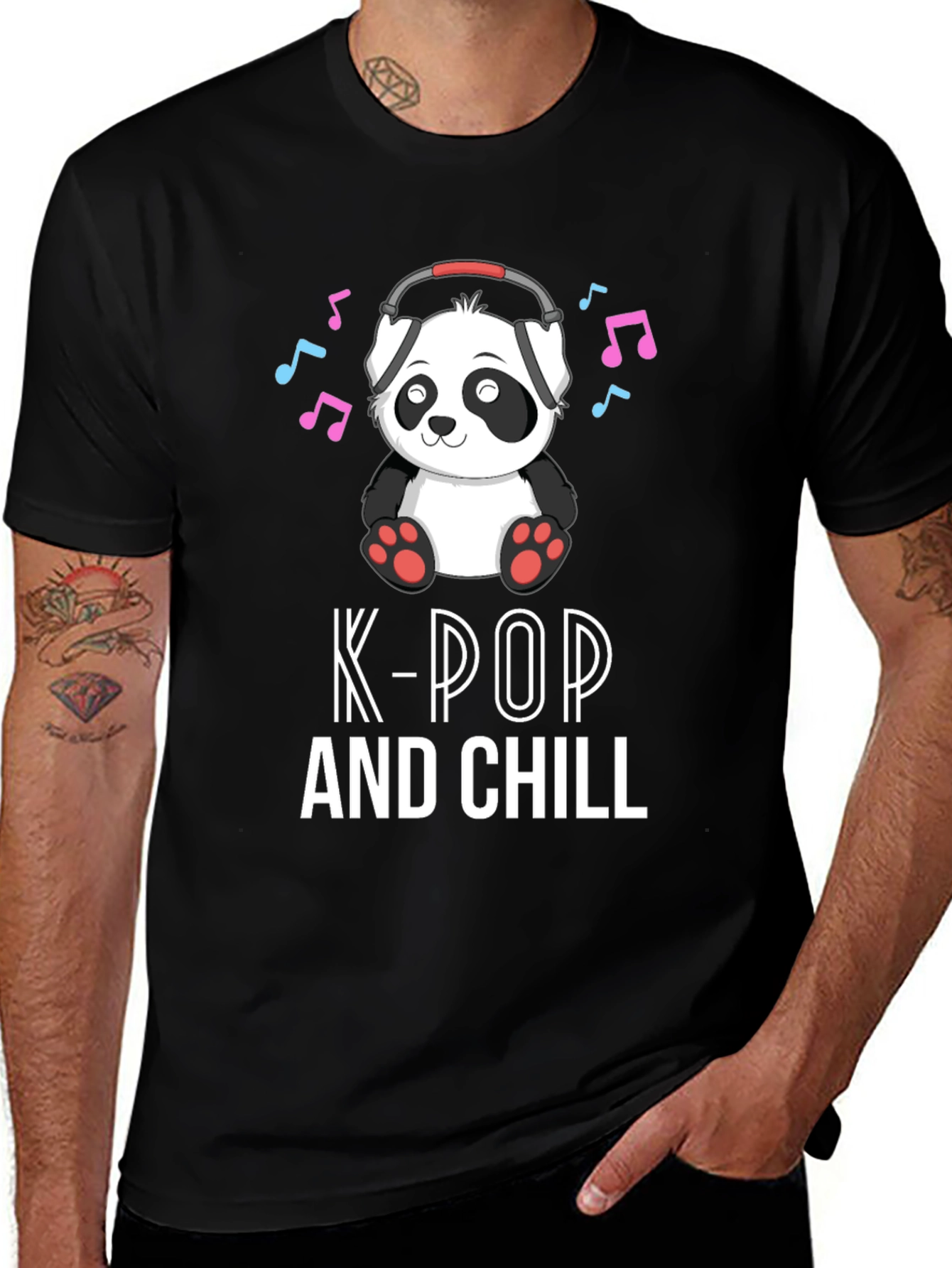 K-Pop and Chill Panda T-Shirt