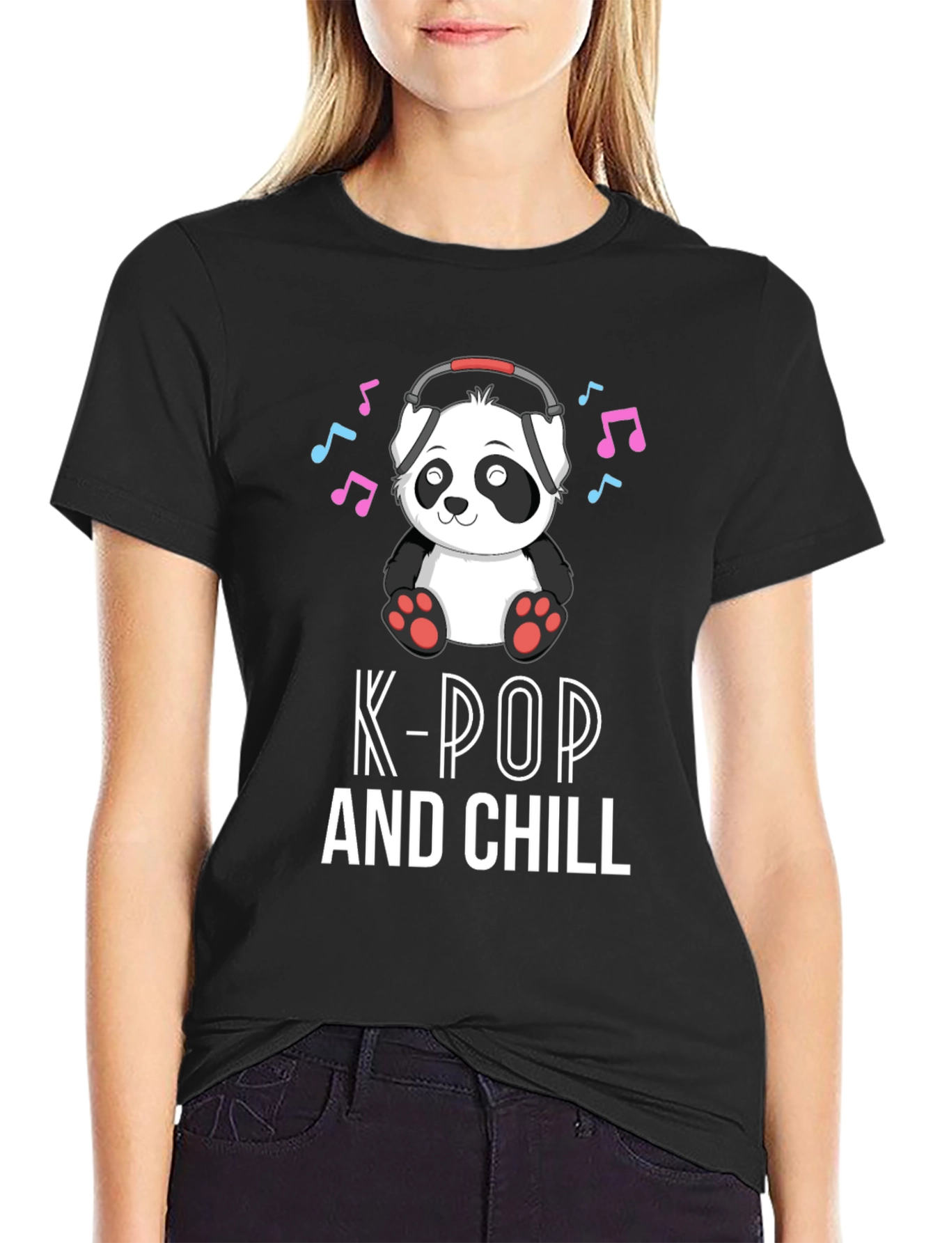 K-Pop and Chill Panda T-Shirt