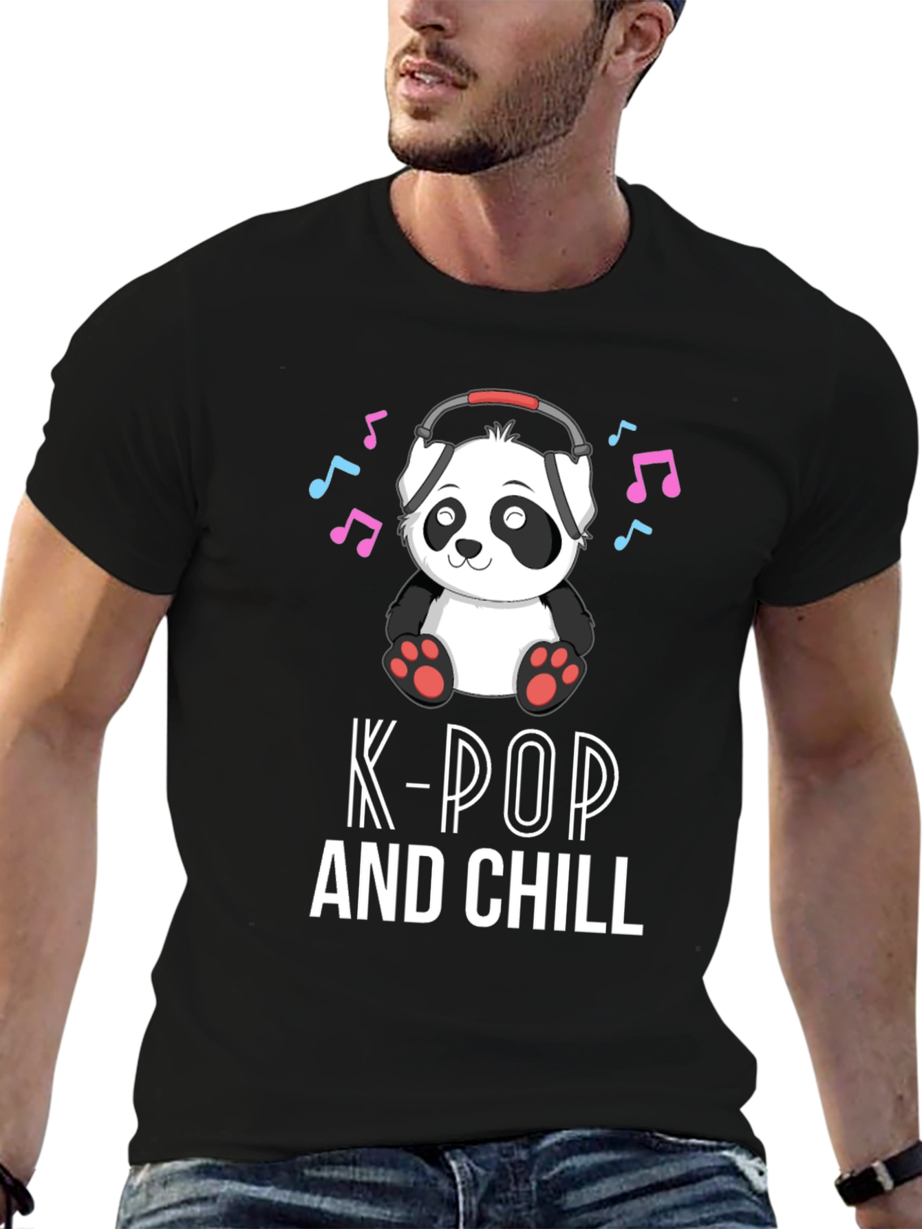 K-Pop and Chill Panda T-Shirt
