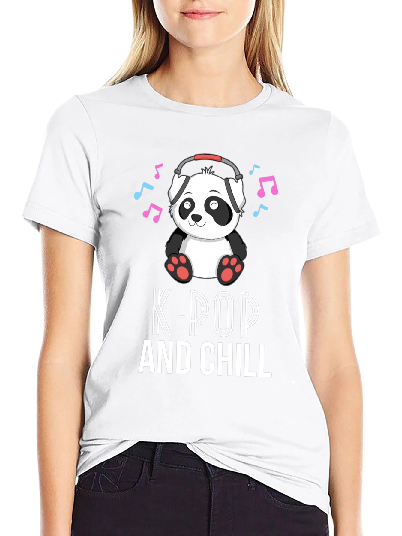 K-Pop and Chill Panda T-Shirt