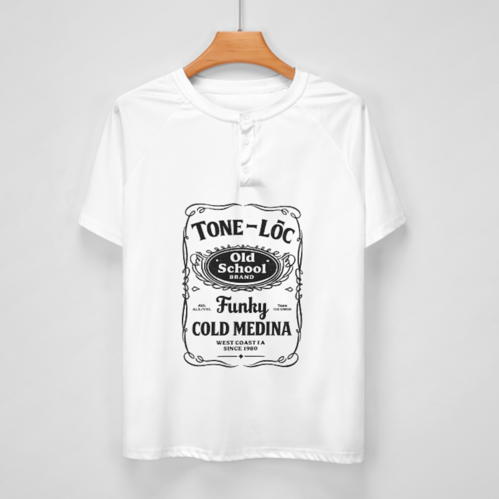 Vintage Funky Cold Medina Graphic Tee, Retro Old School Streetwear Shirt, Classic Monochrome Hip Hop Style T-Shirt(z743)