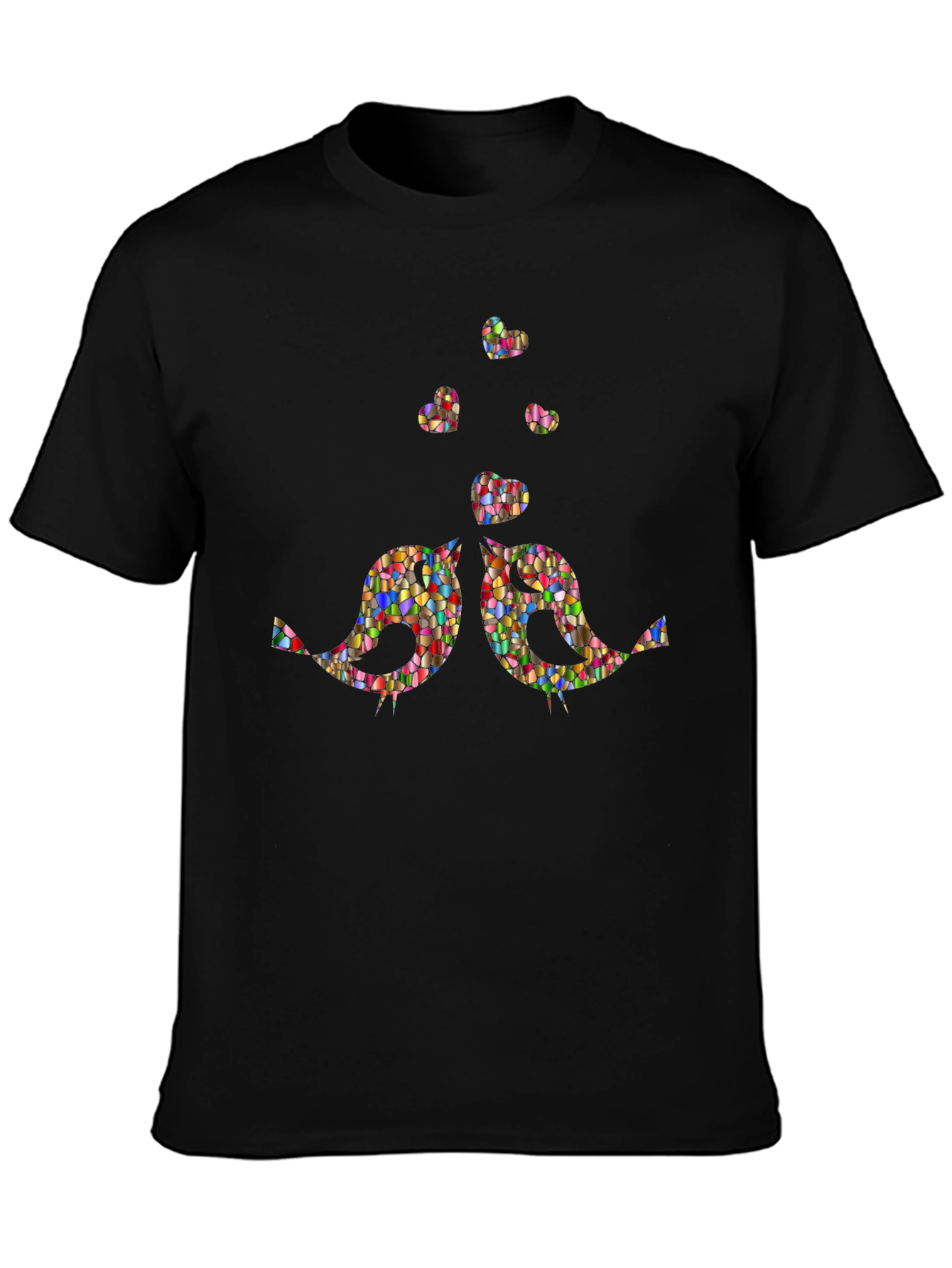 Mosaic Birds & Hearts Graphic Tee