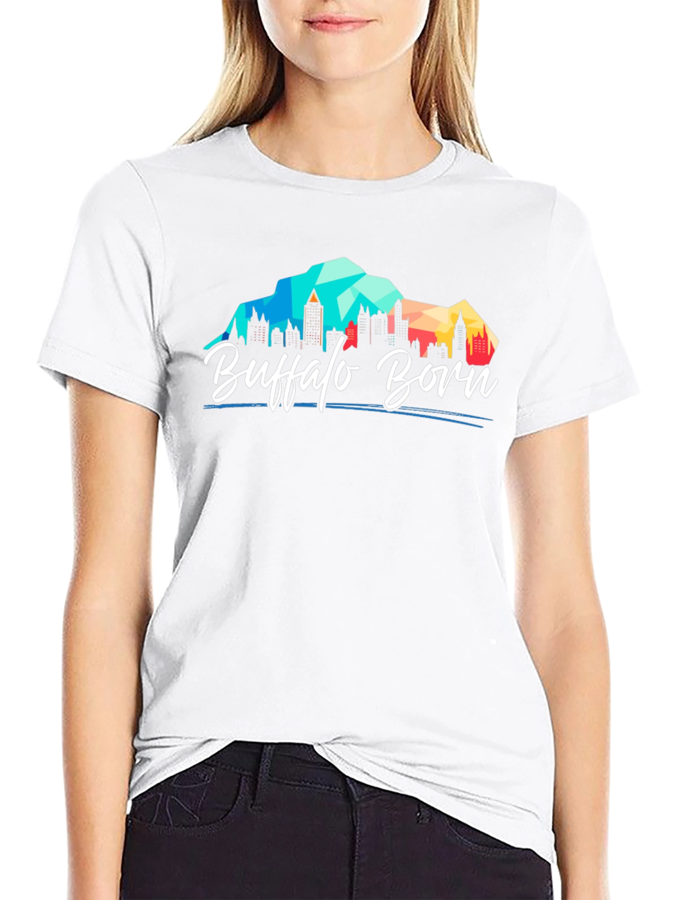 Buffalo Born Graphic Tee - Black Cotton T-Shirt