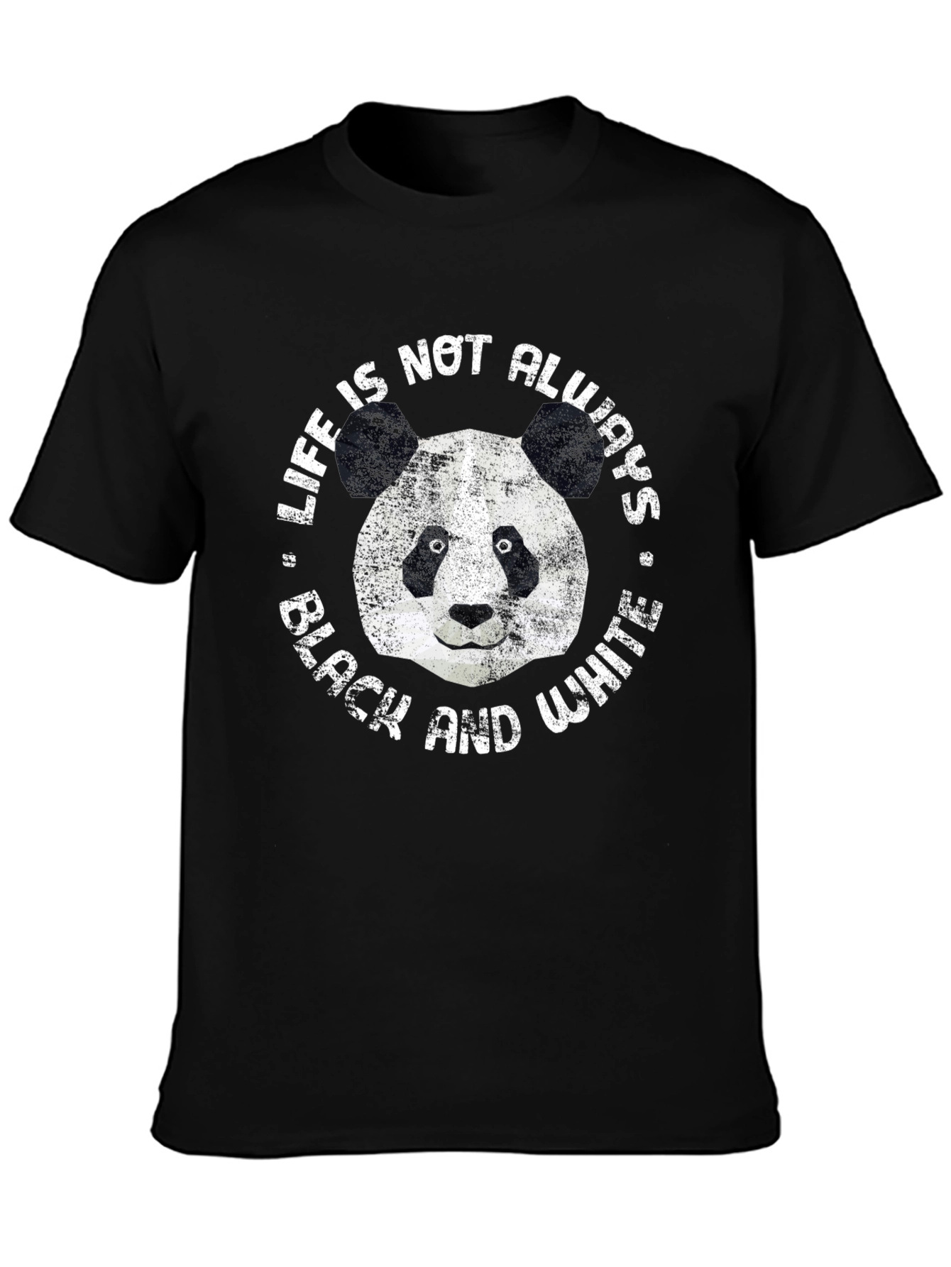 Panda Life T-Shirt - Black and White Design