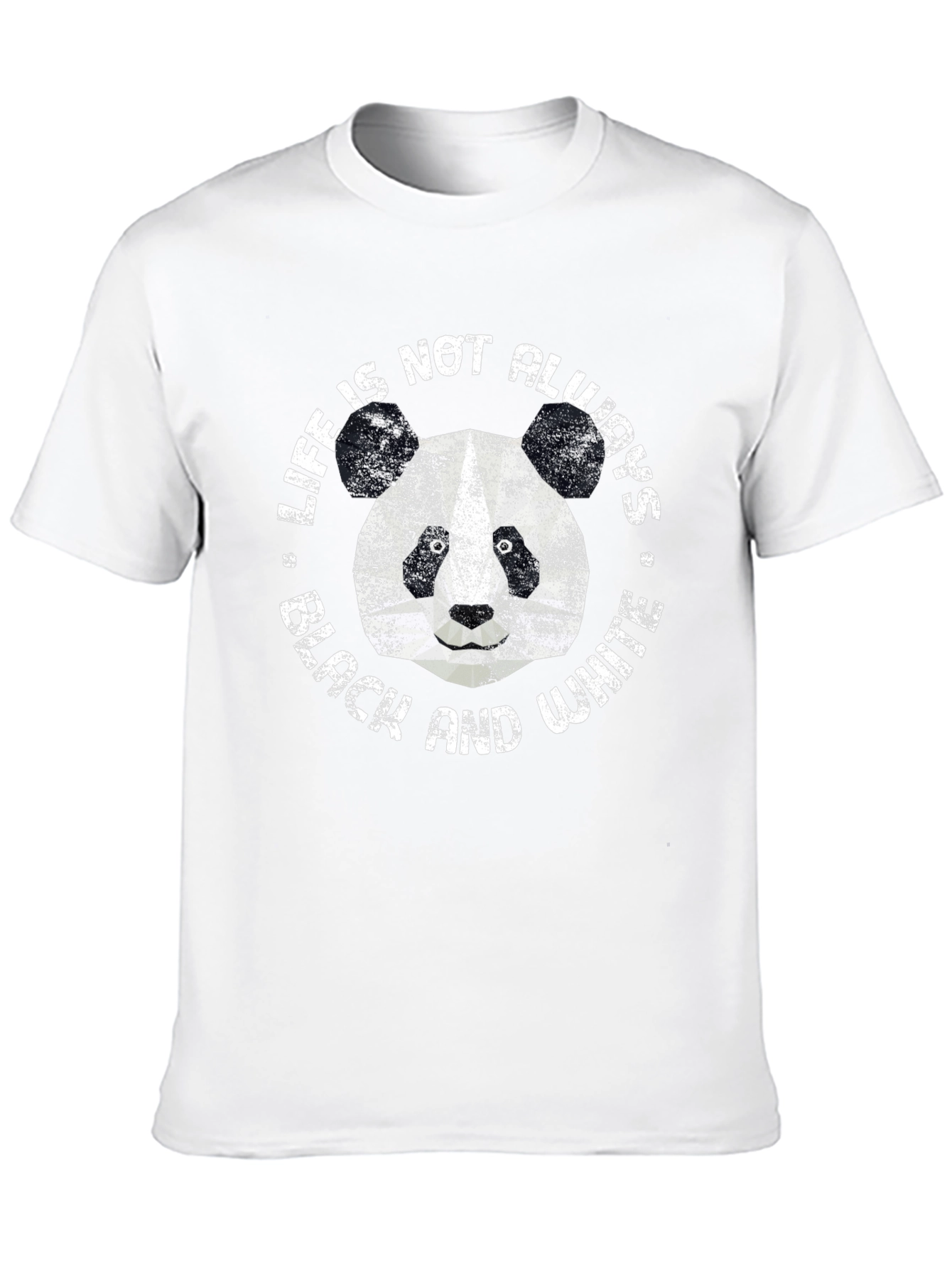 Panda Life T-Shirt - Black and White Design