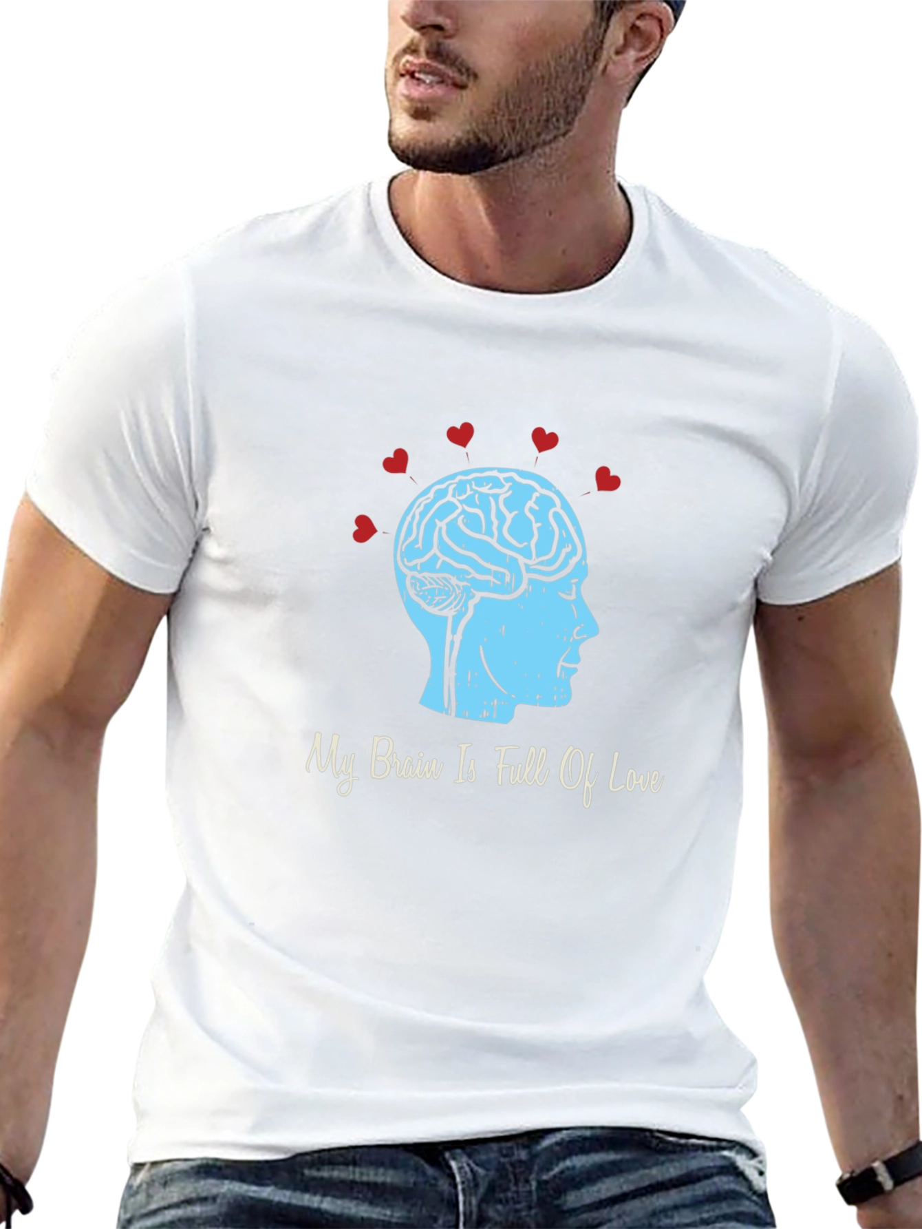 My Brain Is Full Of Love Graphic T-Shirt