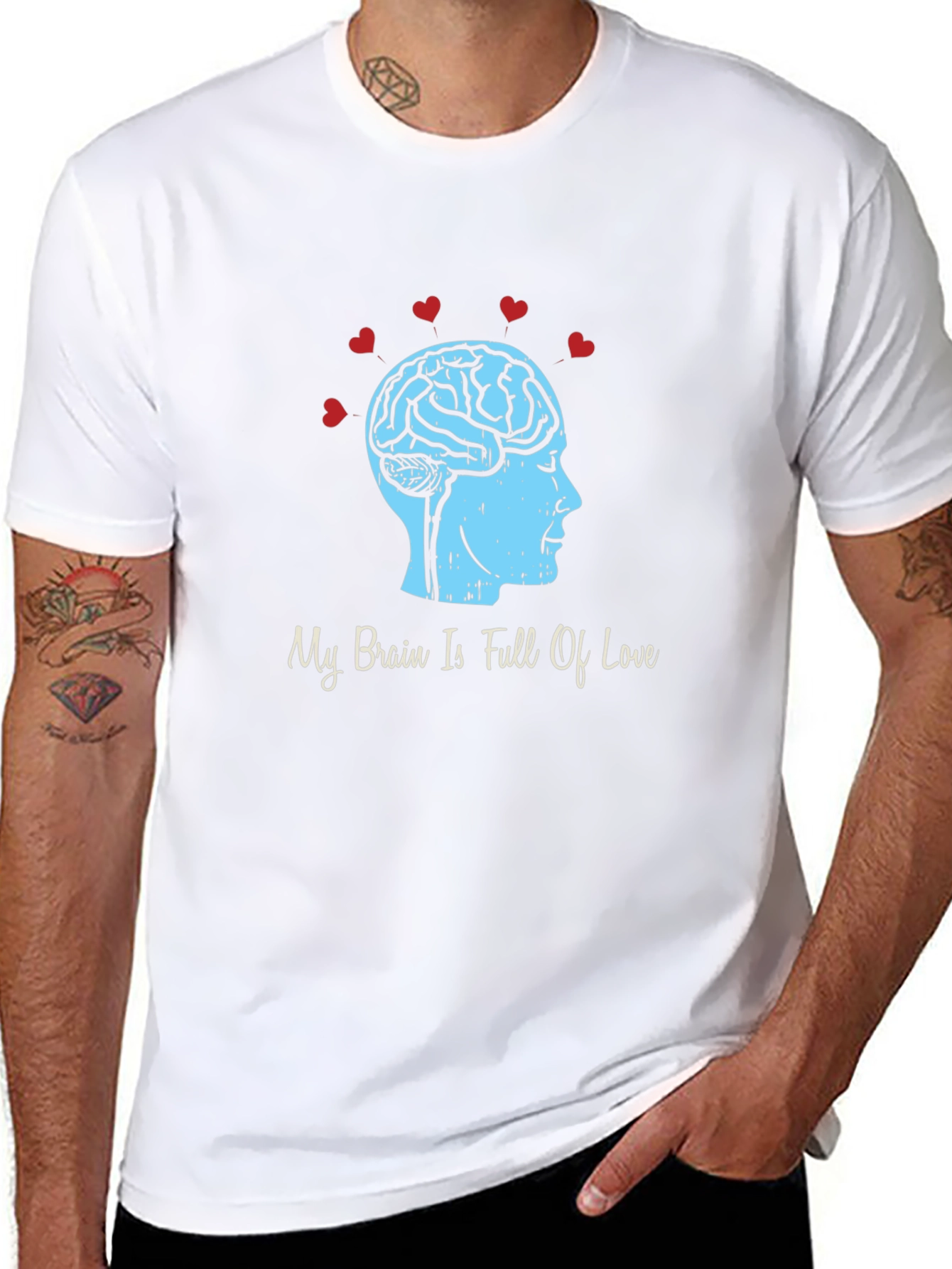 My Brain Is Full Of Love Graphic T-Shirt