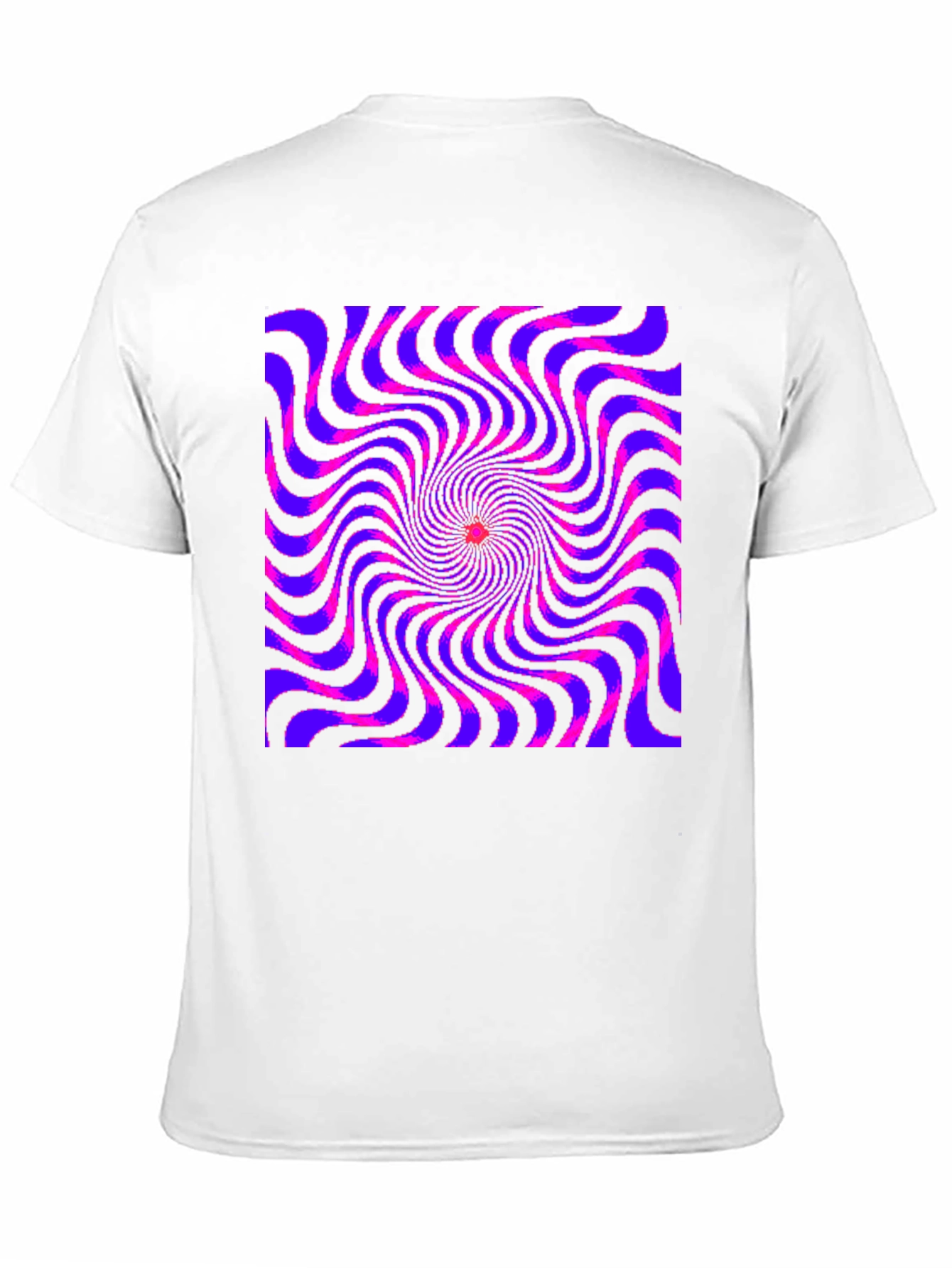 Optical Illusion Spiral Graphic Tee - Black