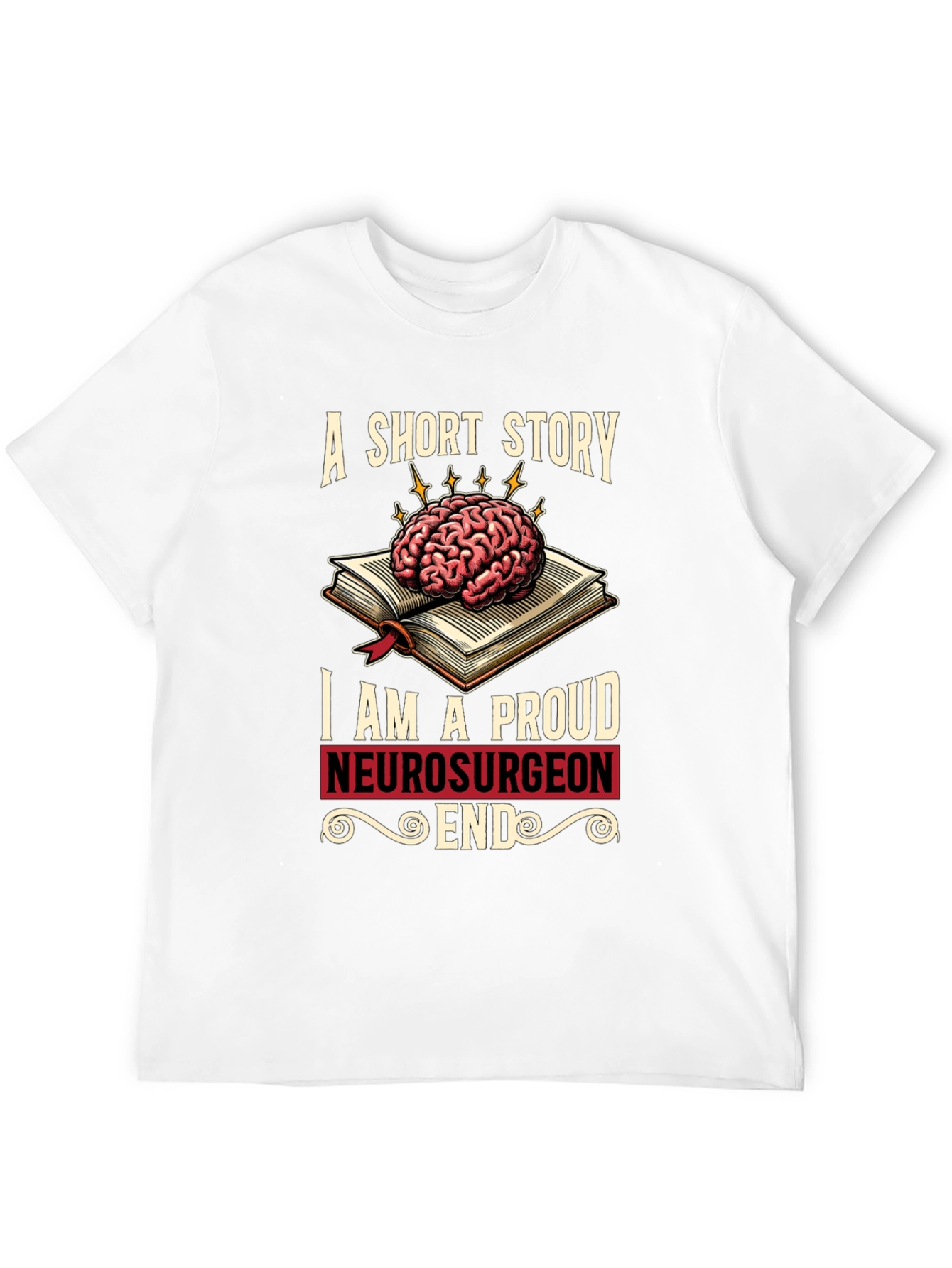 Proud Neurosurgeon Brain Book T-Shirt