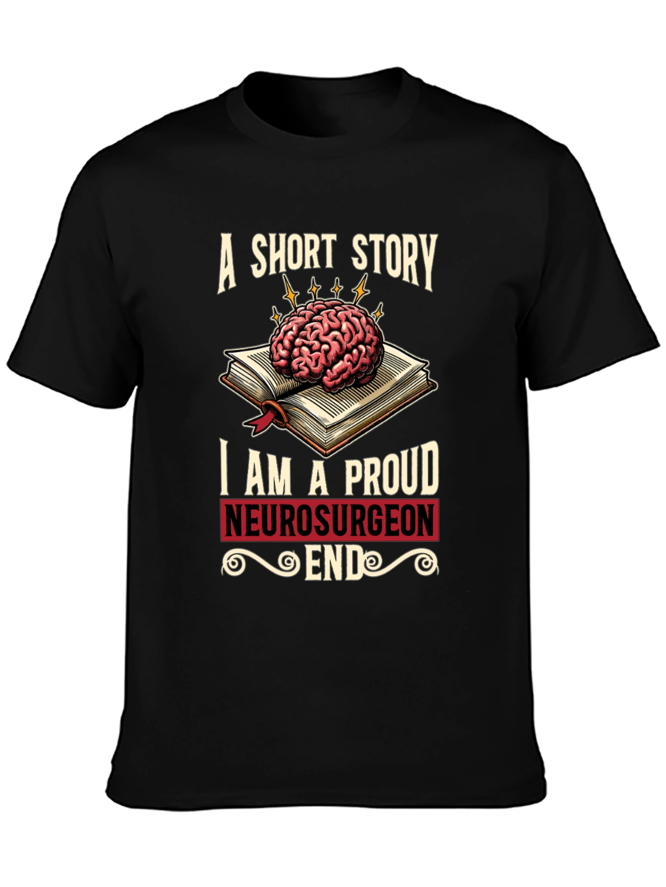 Proud Neurosurgeon Brain Book T-Shirt
