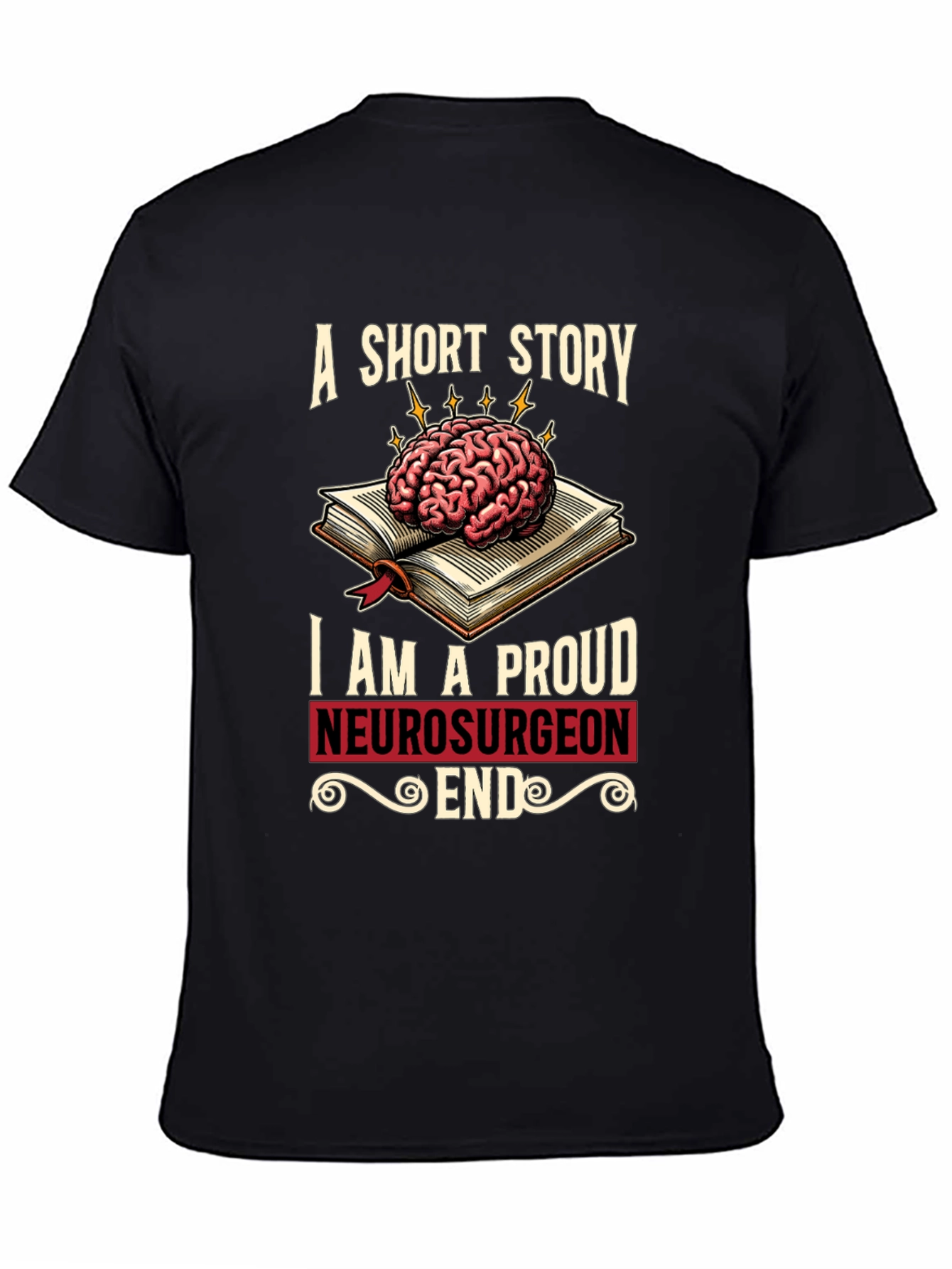 Proud Neurosurgeon Brain Book T-Shirt
