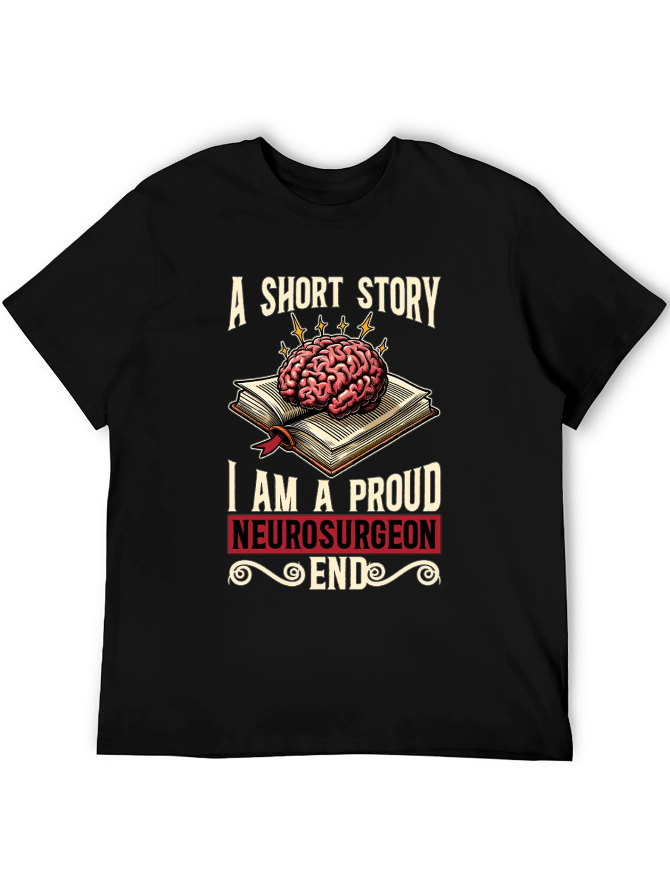 Proud Neurosurgeon Brain Book T-Shirt