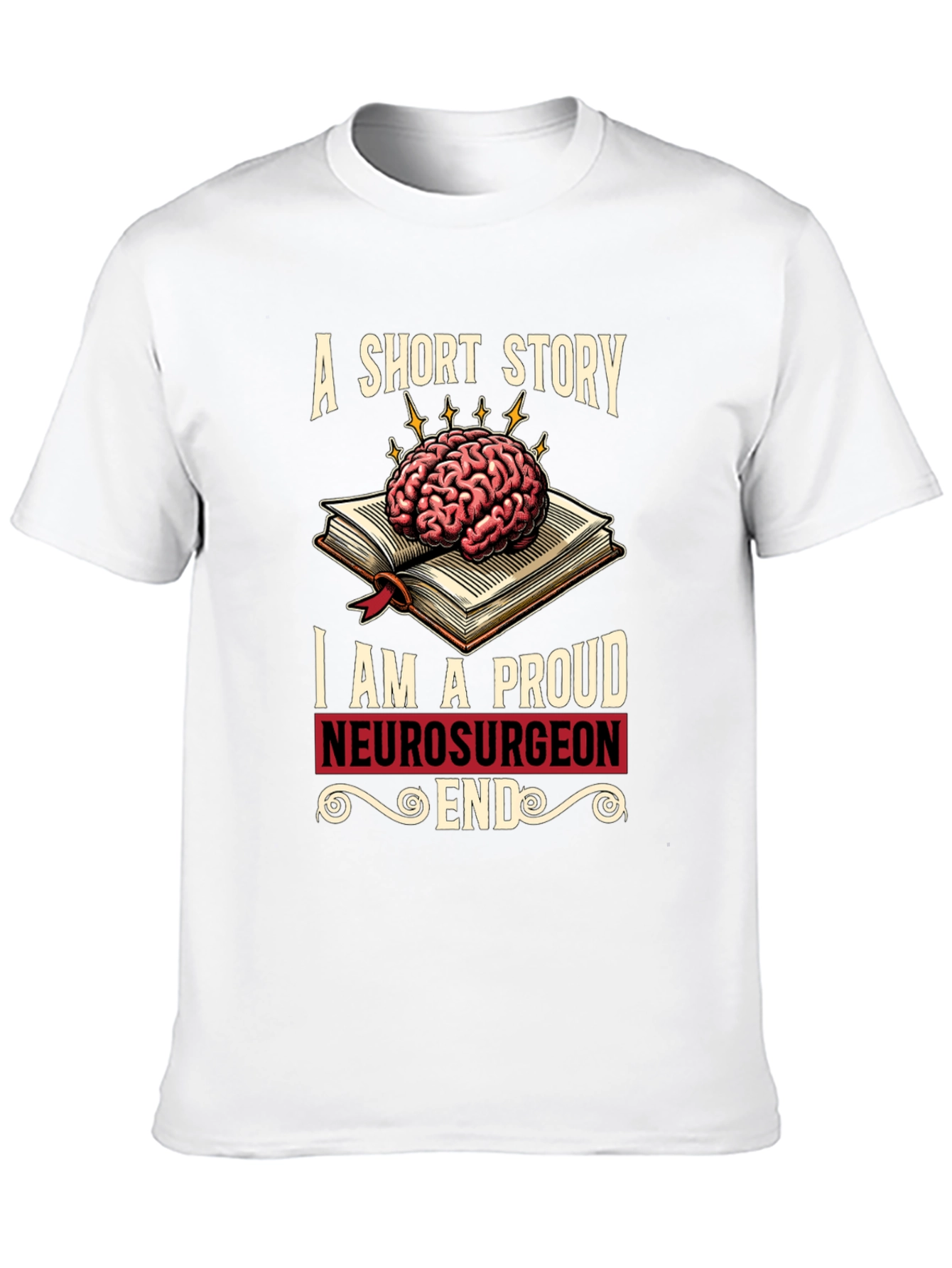 Proud Neurosurgeon Brain Book T-Shirt