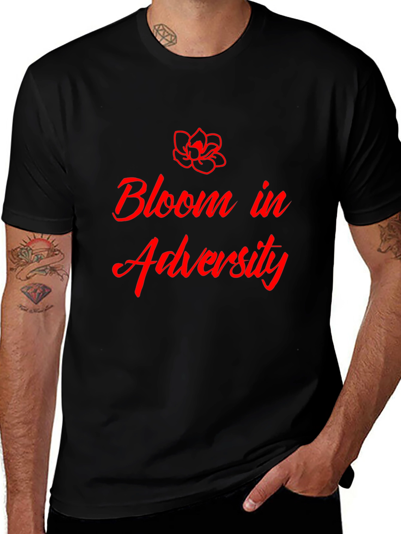 Bloom in Adversity Graphic Tee - Stylish and Inspiring
