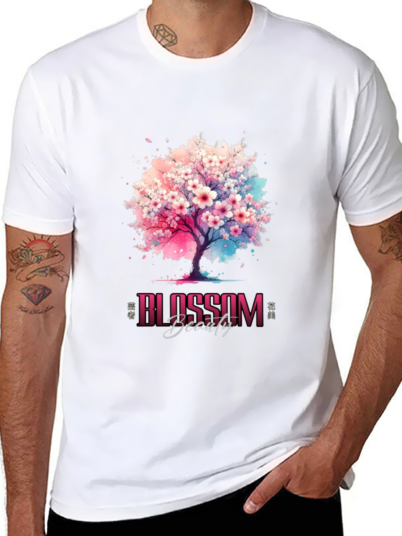 Blossom Beauty Graphic Tee - Artistic Design