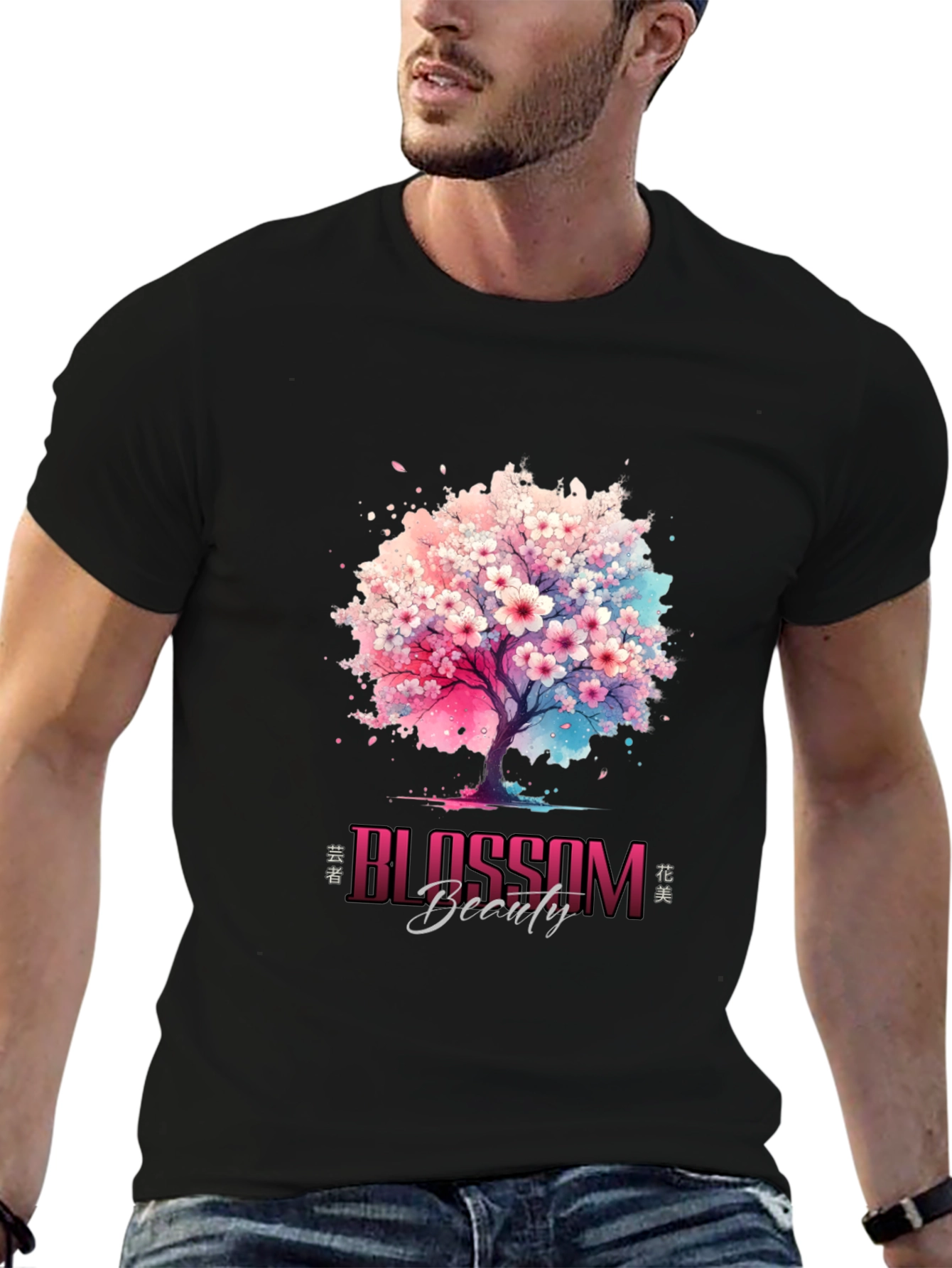 Blossom Beauty Graphic Tee - Artistic Design