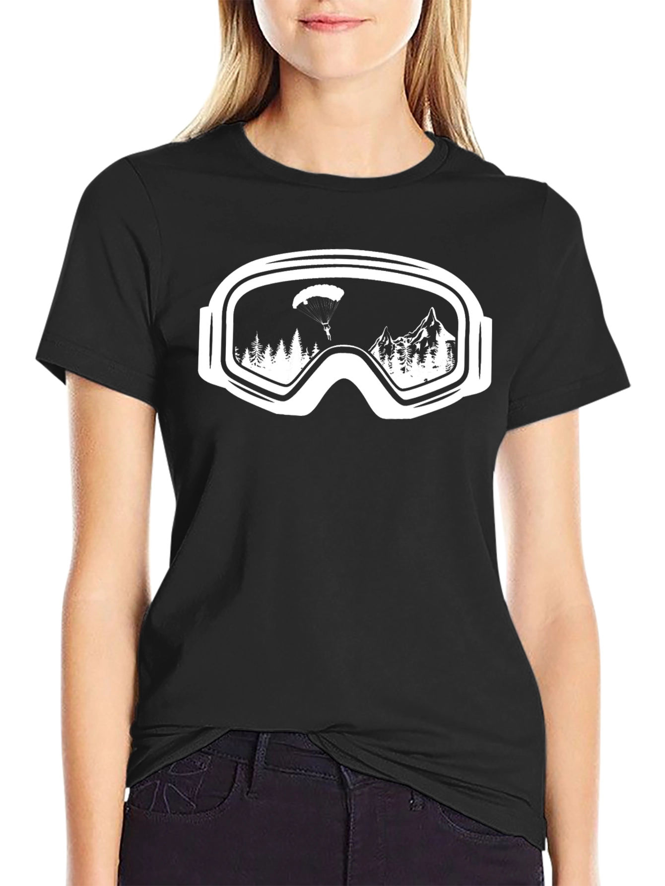 Paragliding Goggles Graphic Tee - Adventure Shirt