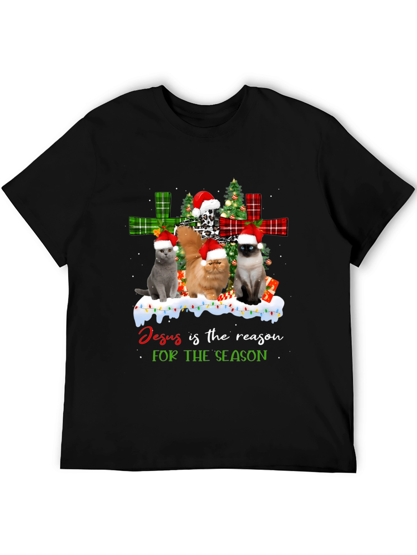 Jesus is the Reason Cat Christmas T-Shirt