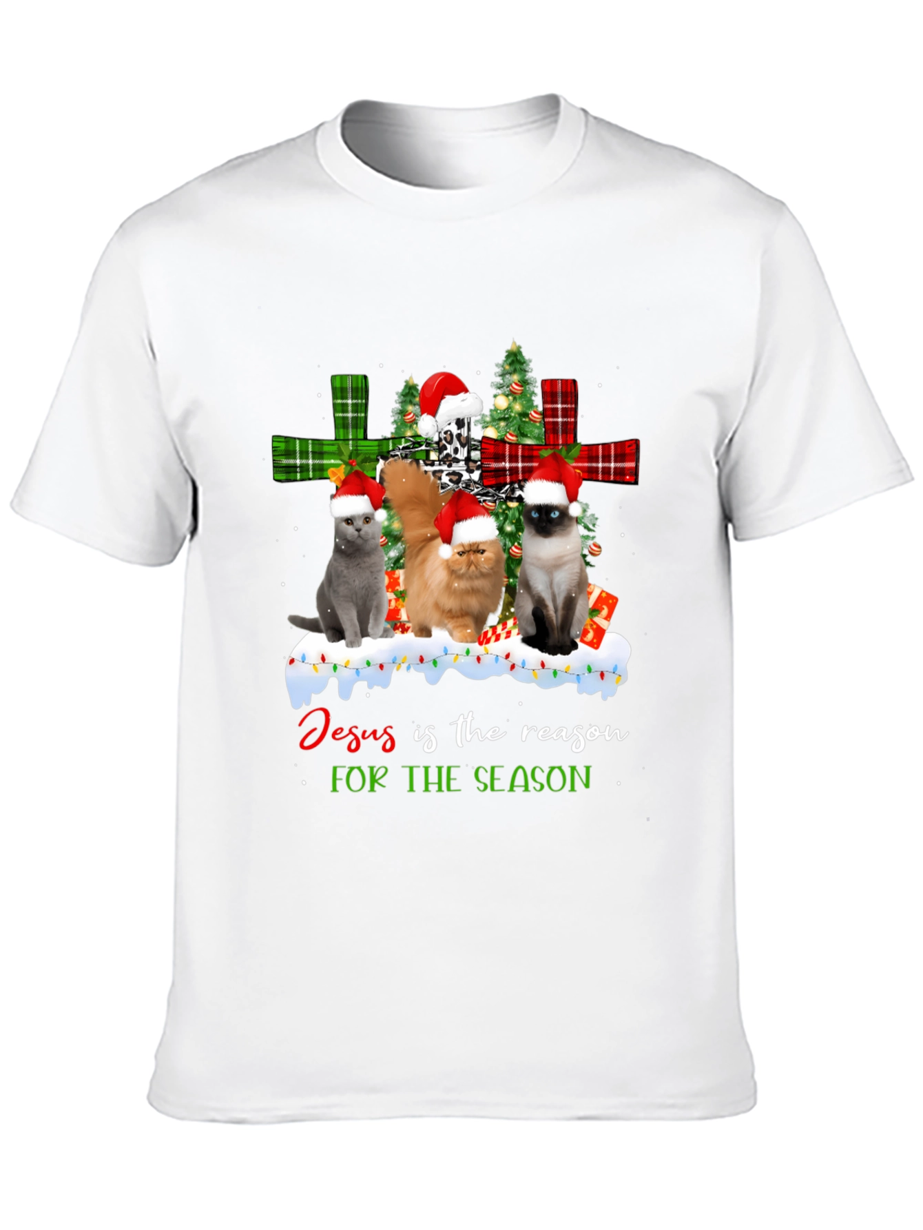 Jesus is the Reason Cat Christmas T-Shirt