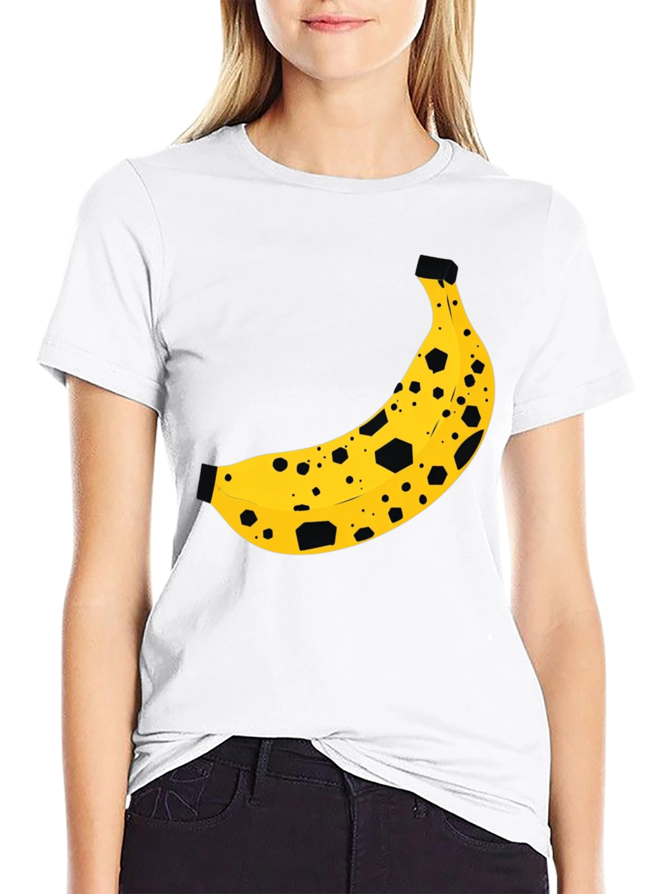 Banana Print Black T-Shirt