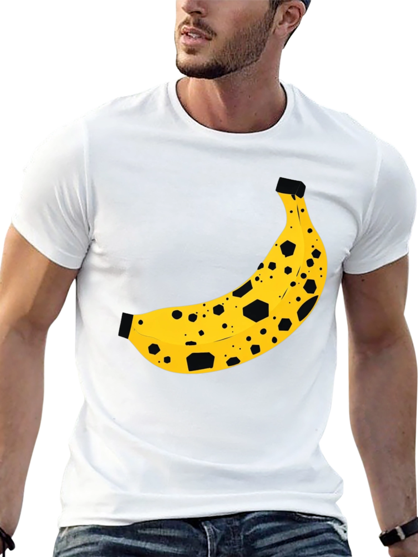 Banana Print Black T-Shirt