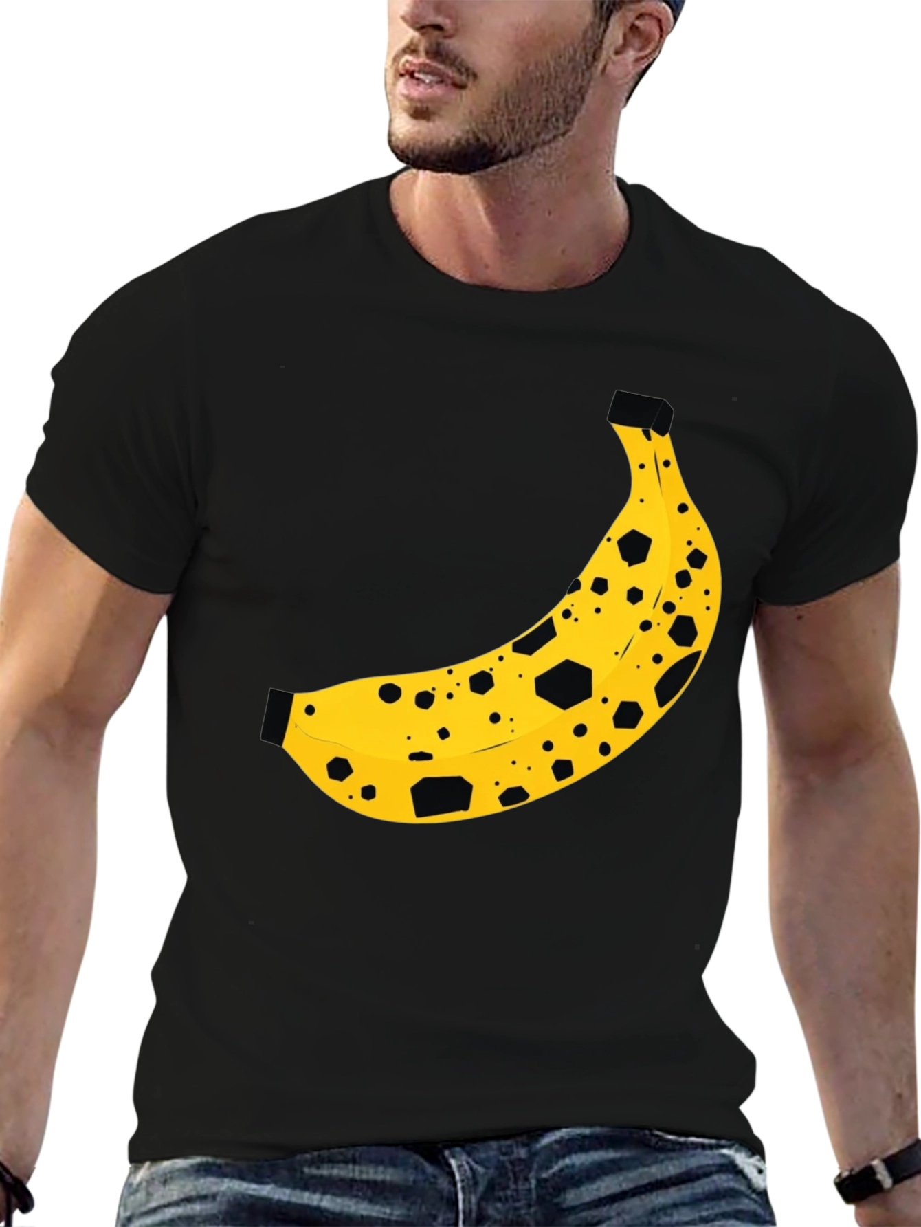 Banana Print Black T-Shirt