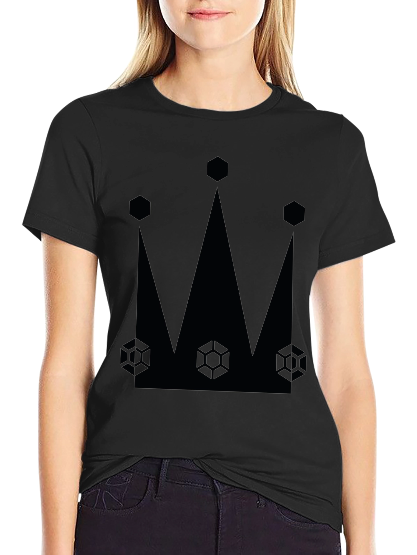 King Crown Graphic Tee - Stylish Black Cotton T-Shirt