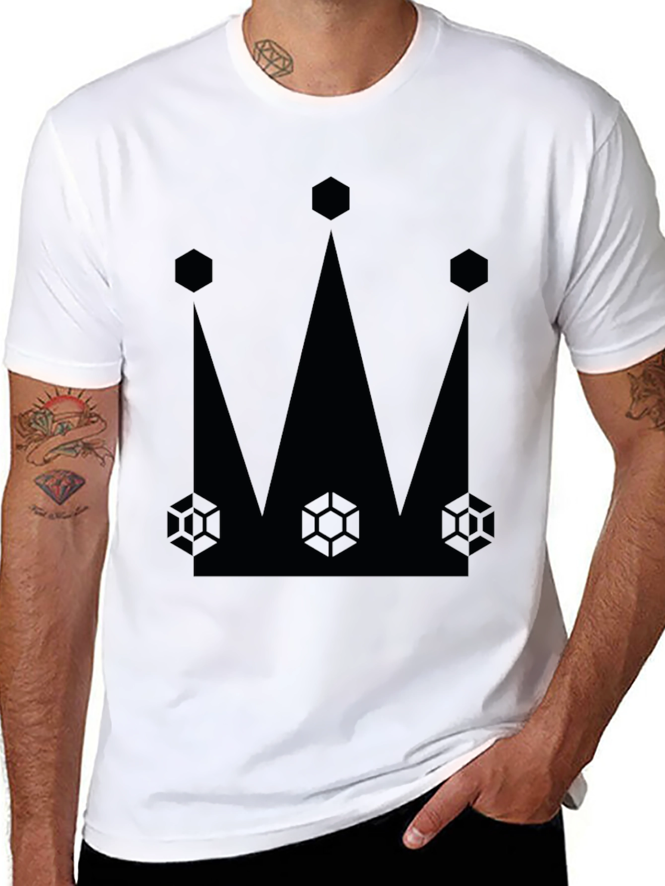 King Crown Graphic Tee - Stylish Black Cotton T-Shirt