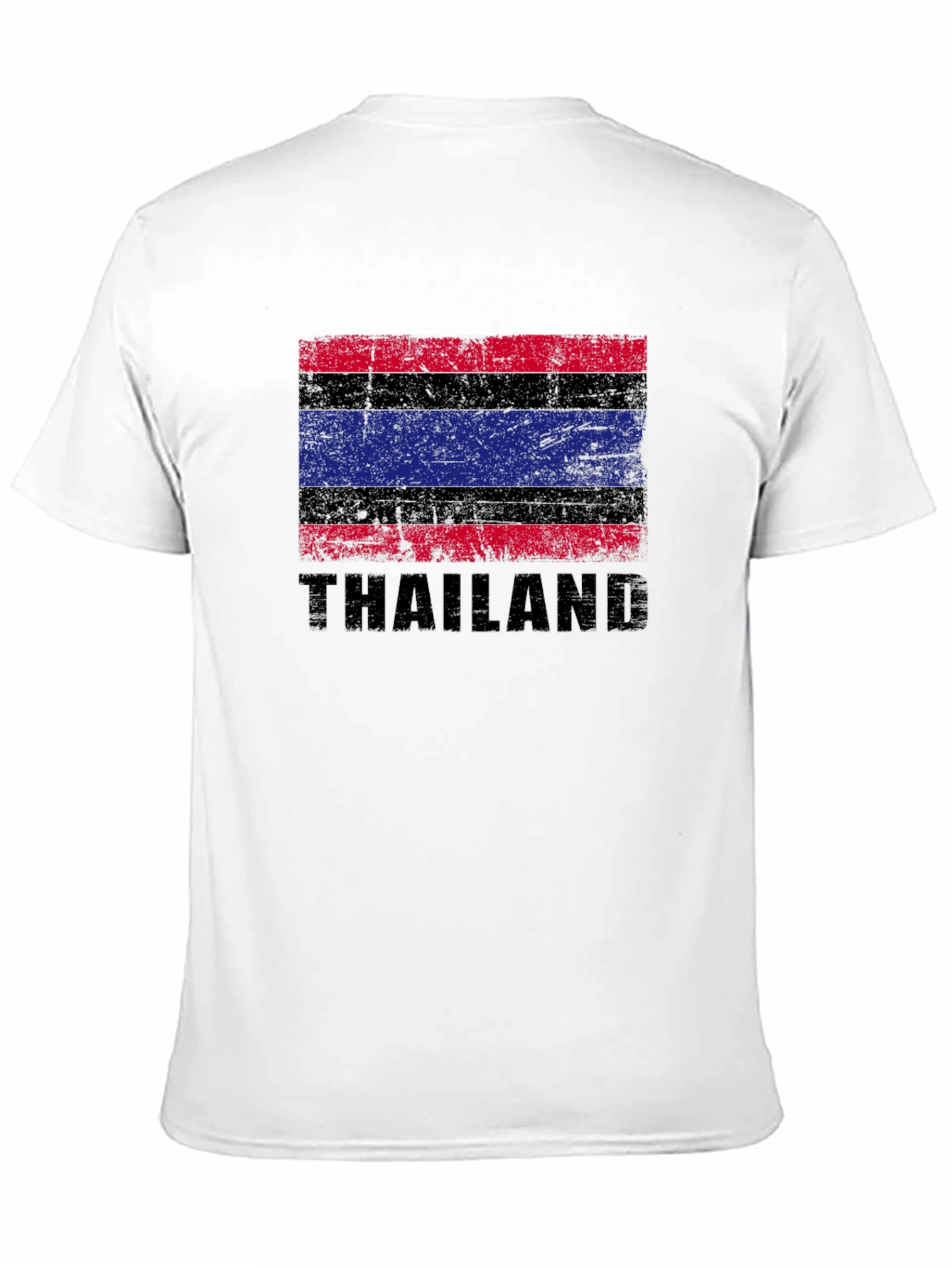 Thailand Flag Graphic T-Shirt - Distressed Design