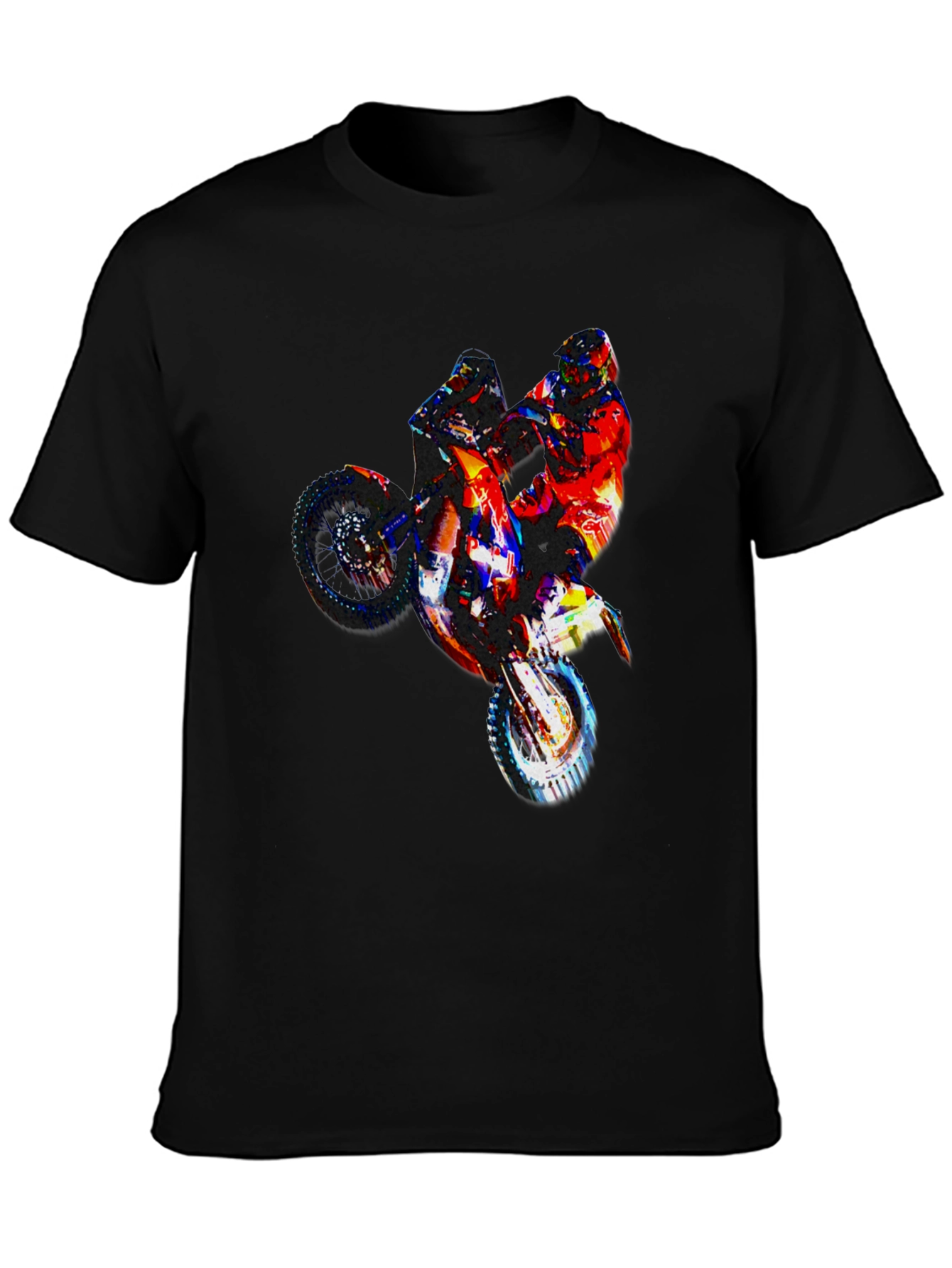 Motorcycle Graphic Tee - Black Mens T-Shirt