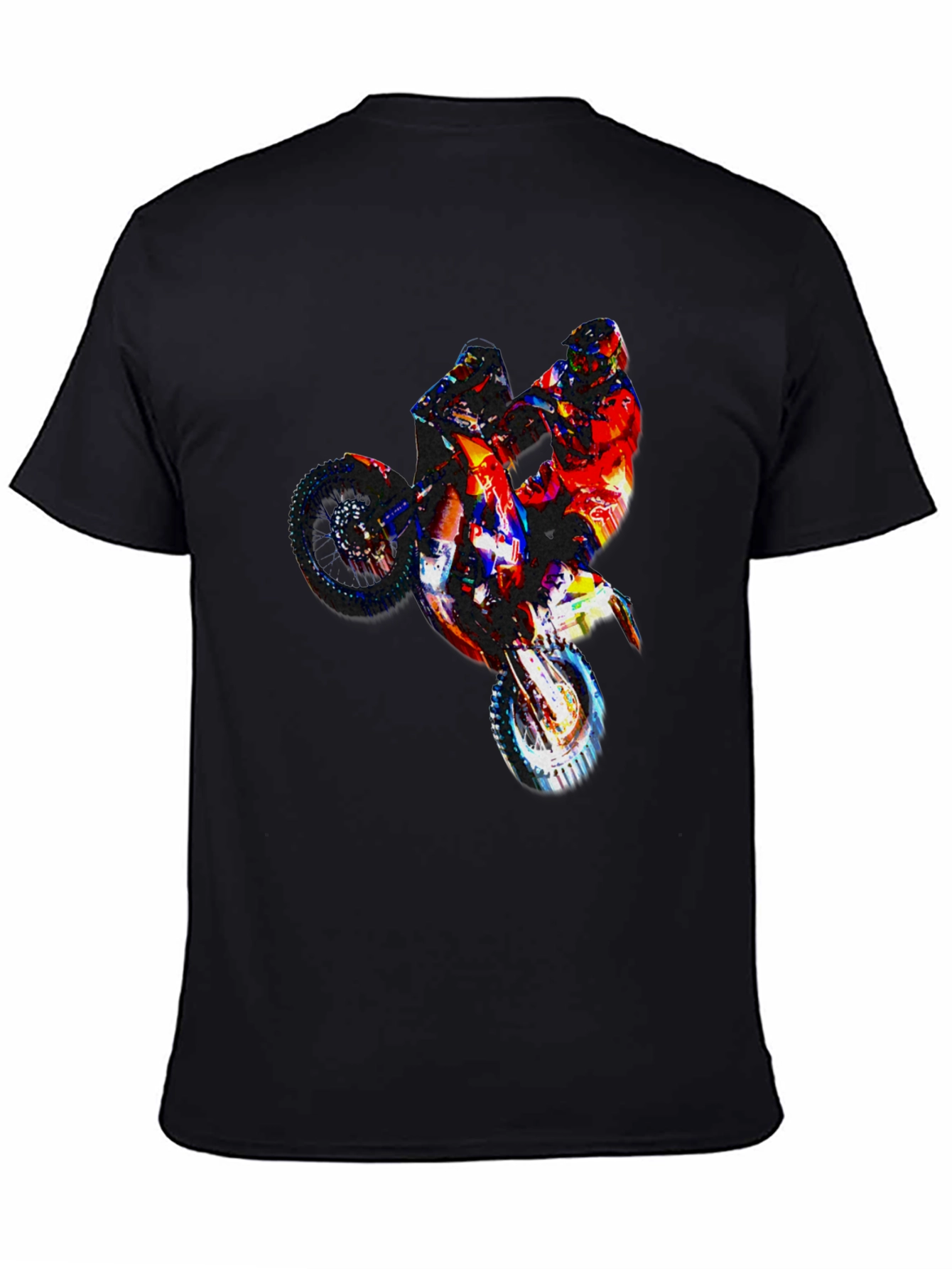 Motorcycle Graphic Tee - Black Mens T-Shirt