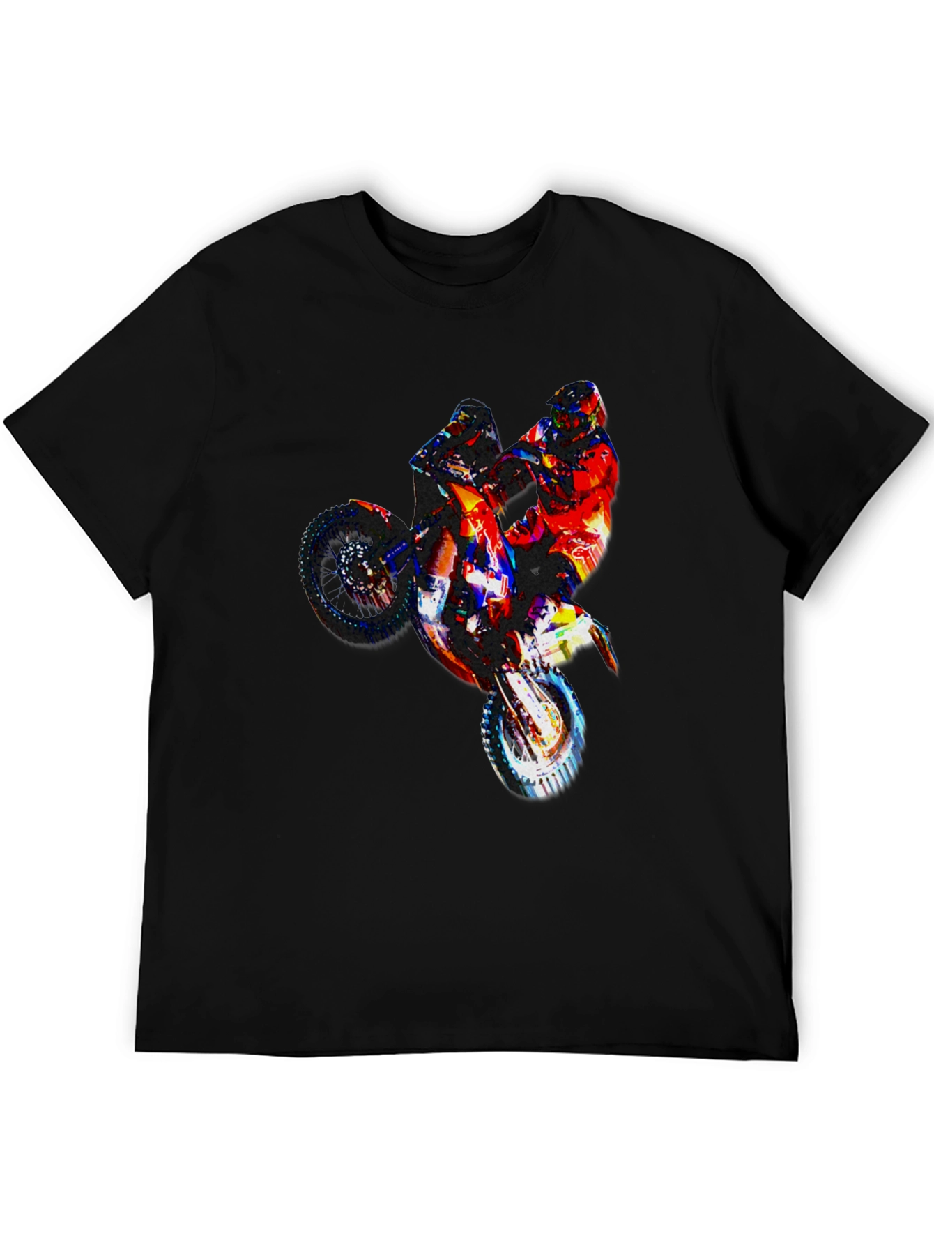 Motorcycle Graphic Tee - Black Mens T-Shirt