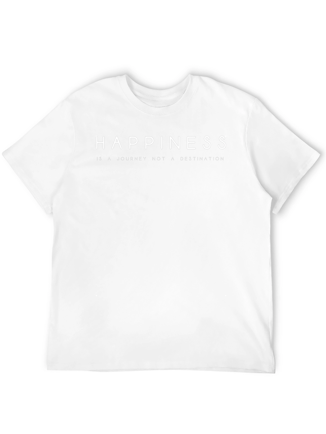 Happiness Journey Tee - Motivational Black T-Shirt