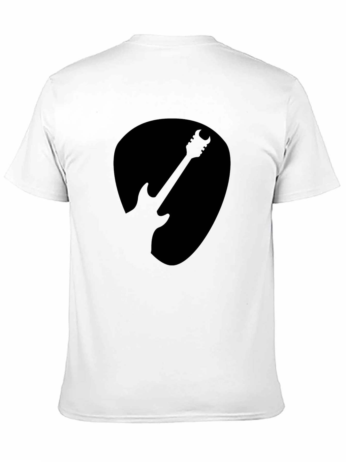 Guitar Silhouette Graphic T-Shirt - Black
