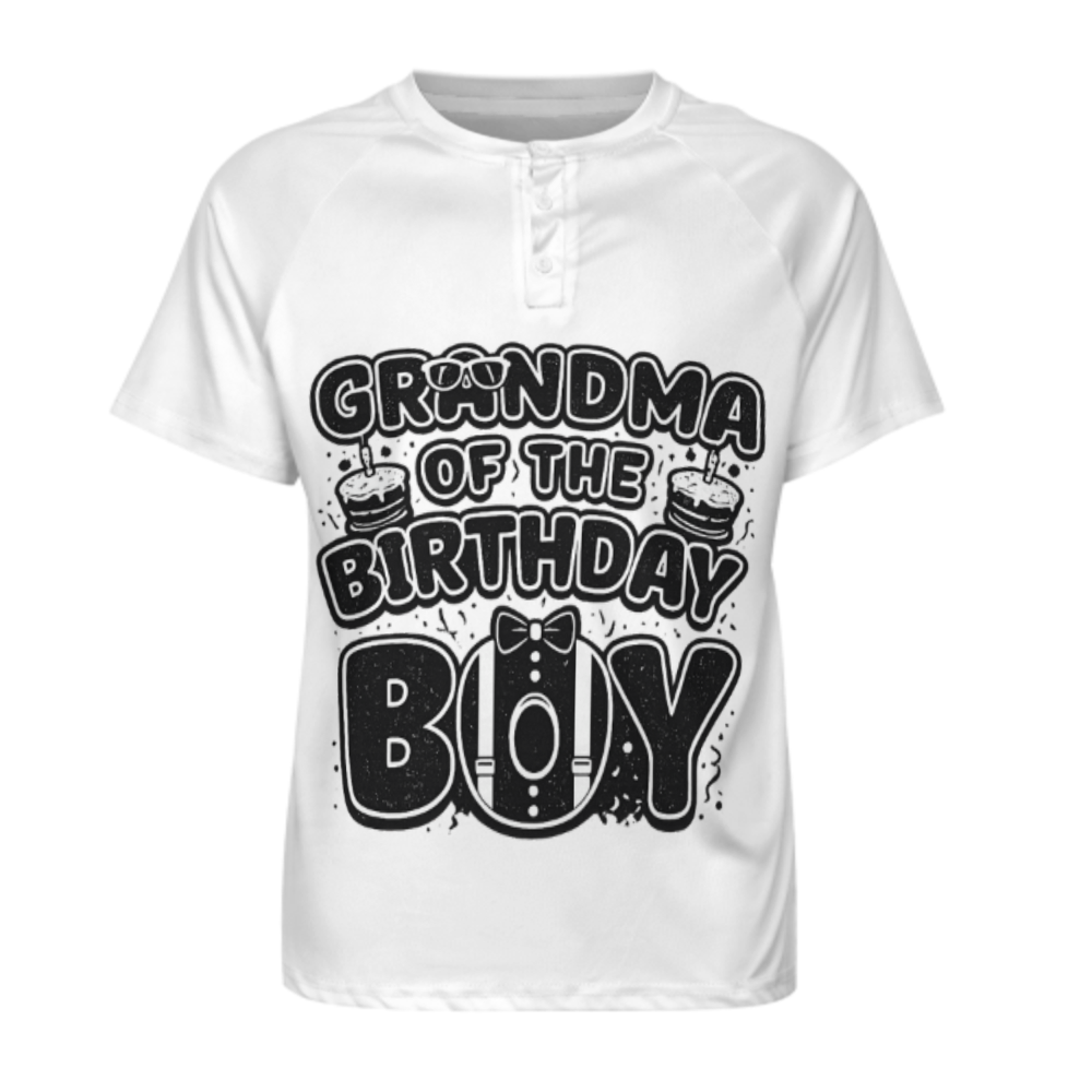 Grandma Of The Birthday Boy Shirt, Funny Family Birthday Graphic Tee, Retro Celebration Party T-Shirt, Cute Matching Birthday Outfit Top(z749)